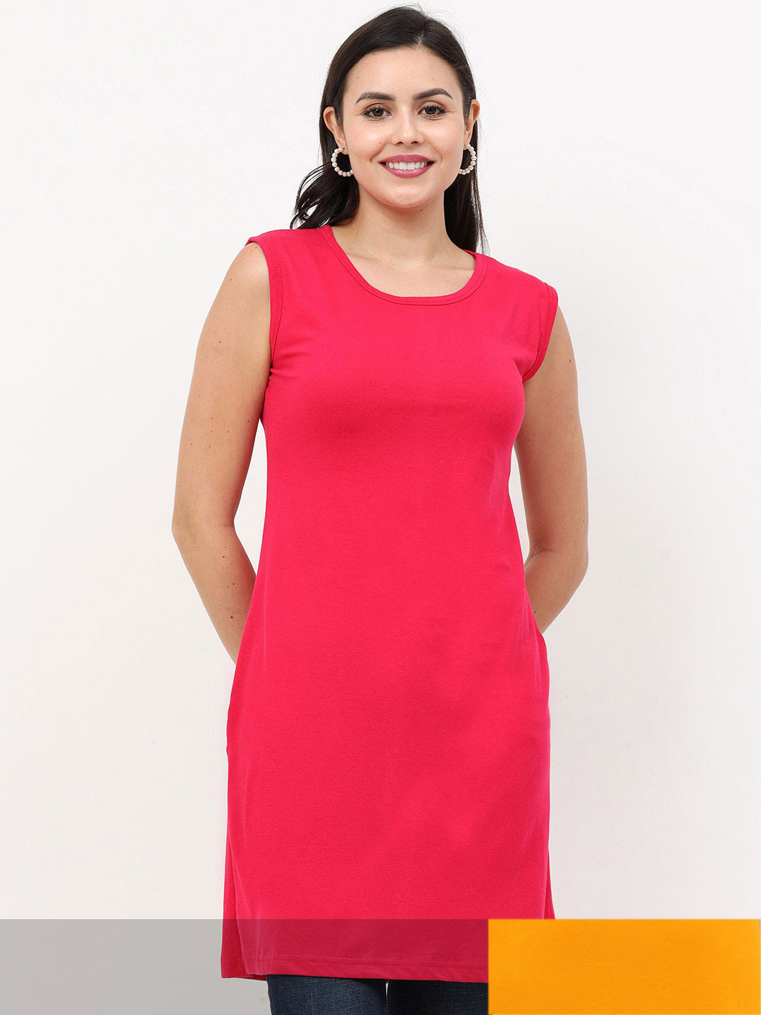 Fleximaa Pack of 2 Pink & Mustard and Yellow Slips