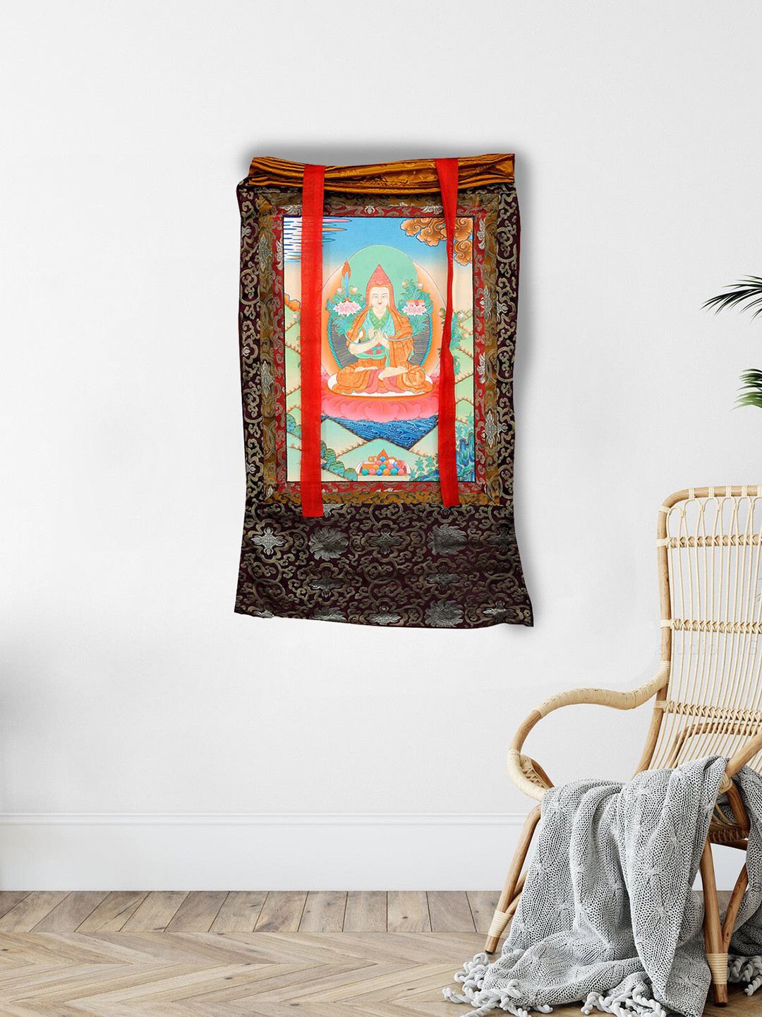 Exotic India Tsongkhapa - A Great Tibetan Buddhist Scholar Monk - Thangka Painting