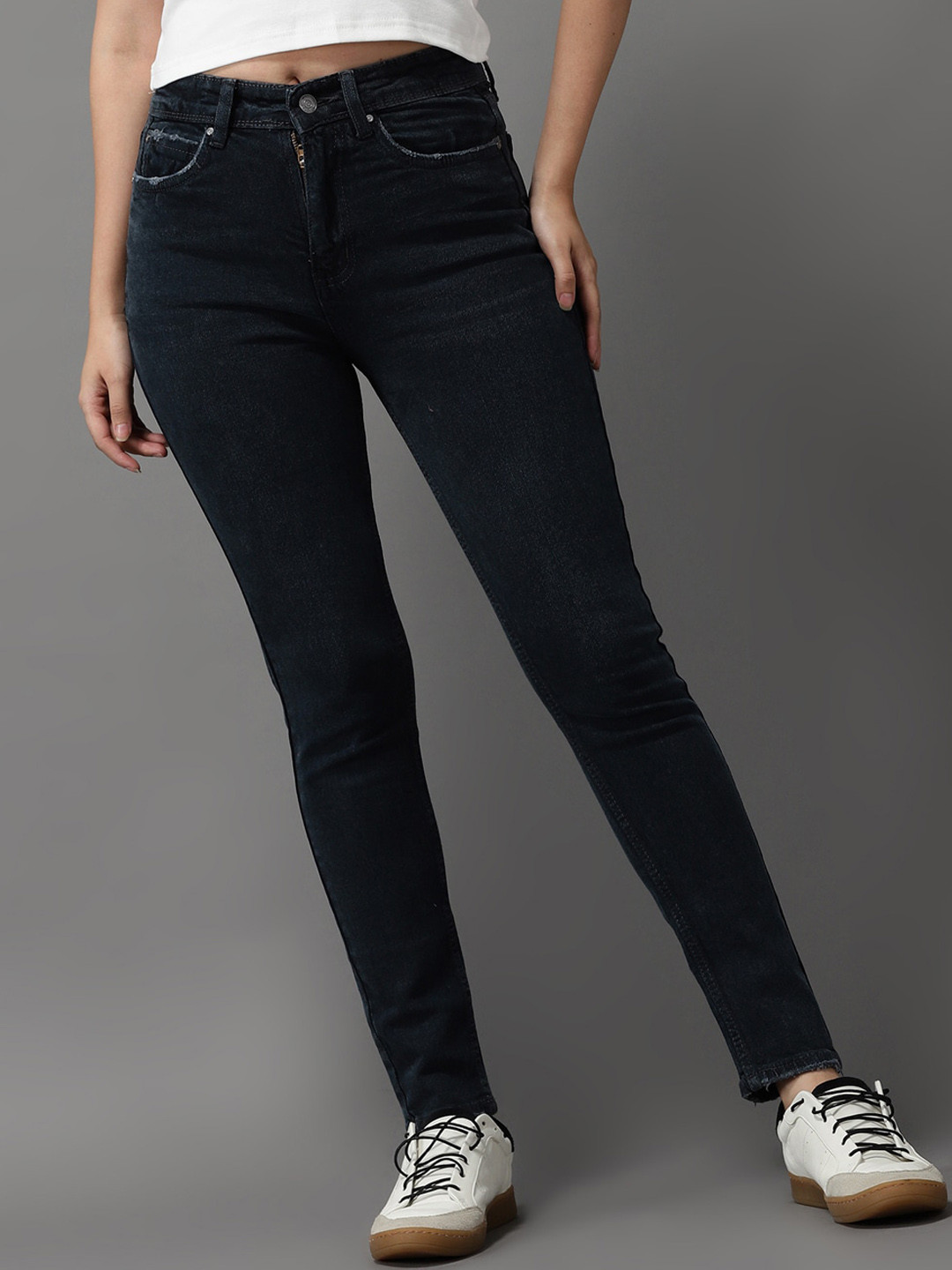 SHOWOFF Women Black Jean Slim Fit High-Rise Stretchable Jeans