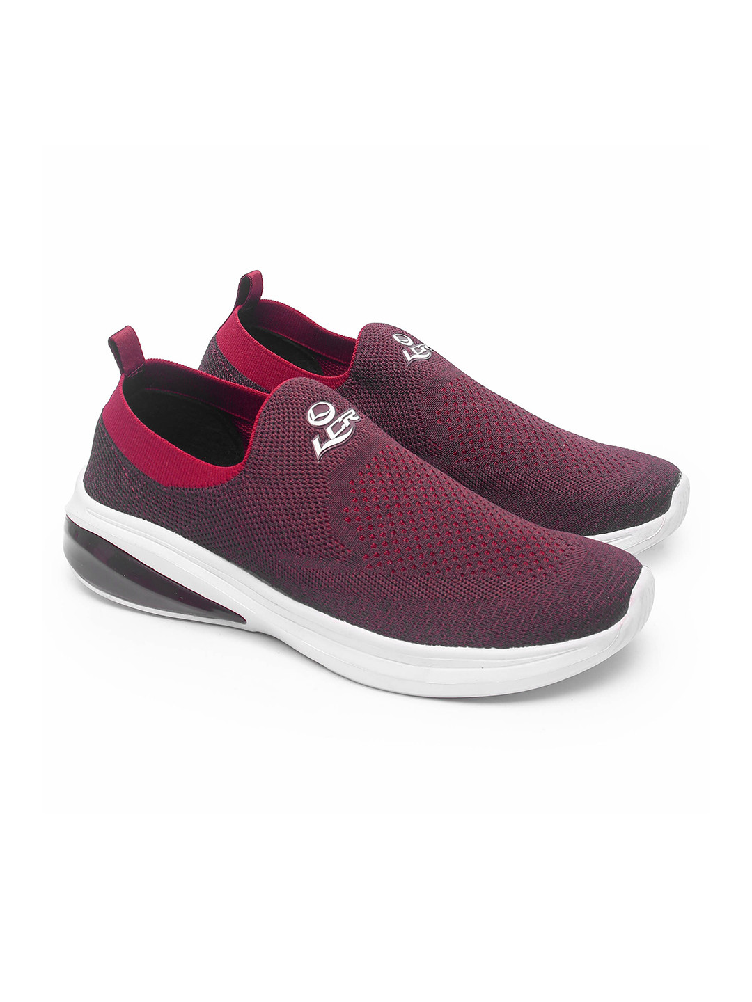 Lancer Men Maroon Textile Running Shoes