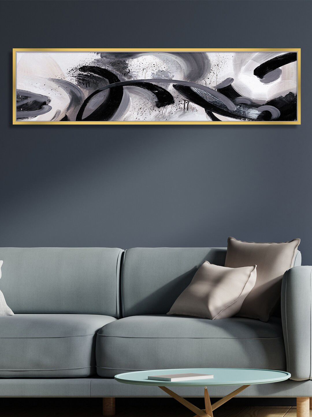 Art Street Black & White Abstract Designs Canvas Wall Art