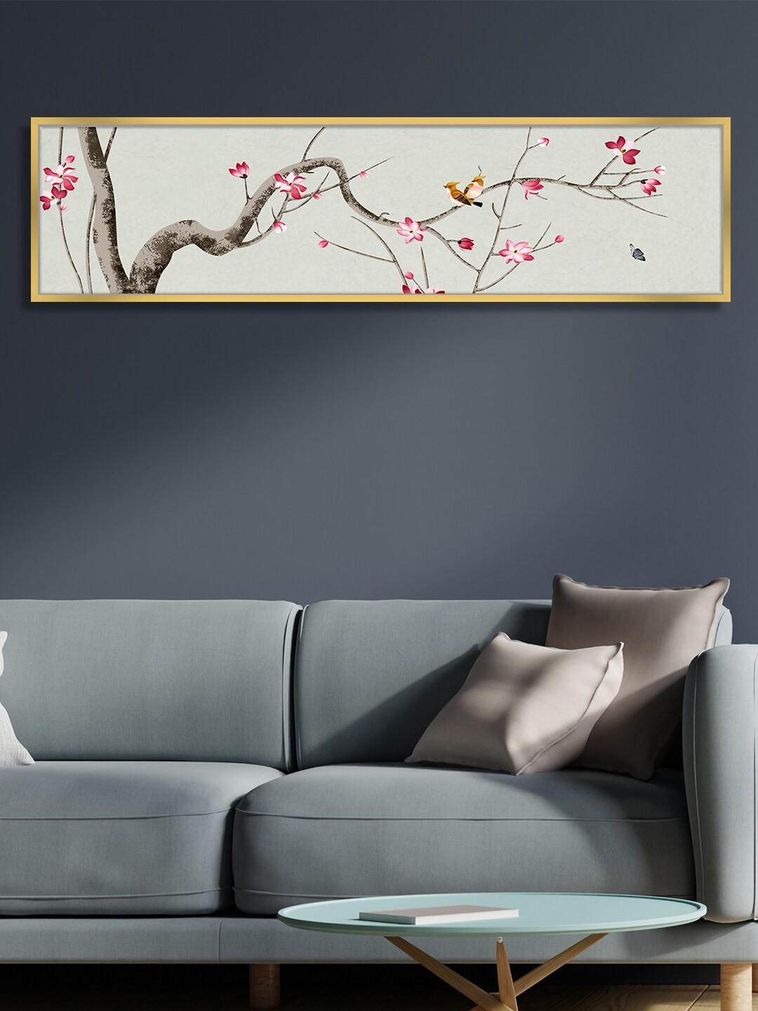 Art Street Pink Canvas Wall Living Room Rectangle Potrait Paintings Wall Art -13 x 1.19In