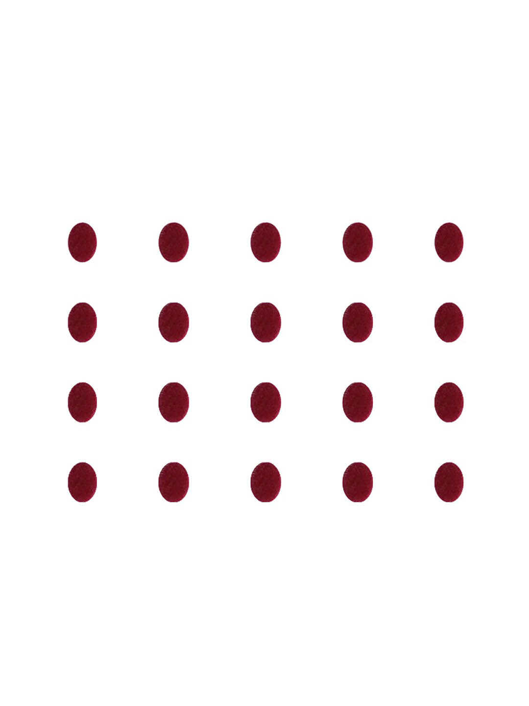 Comet Busters 20 Pcs Reusable Oval Designer Bindis - Maroon