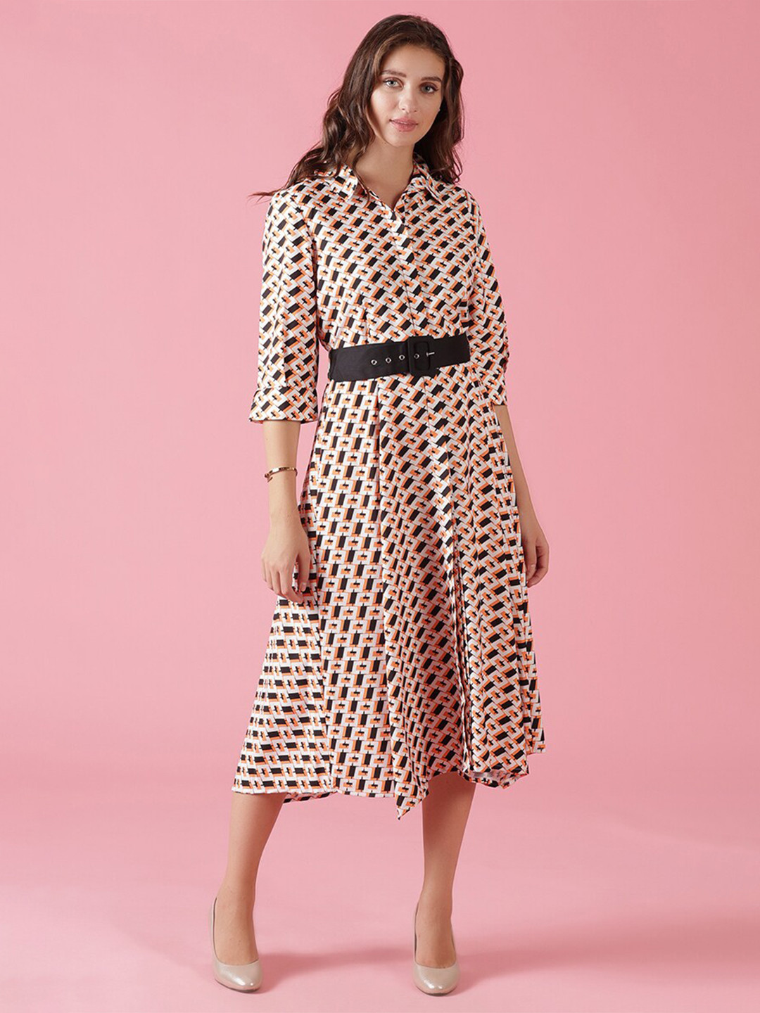 Gipsy Black Shirt Midi Dress