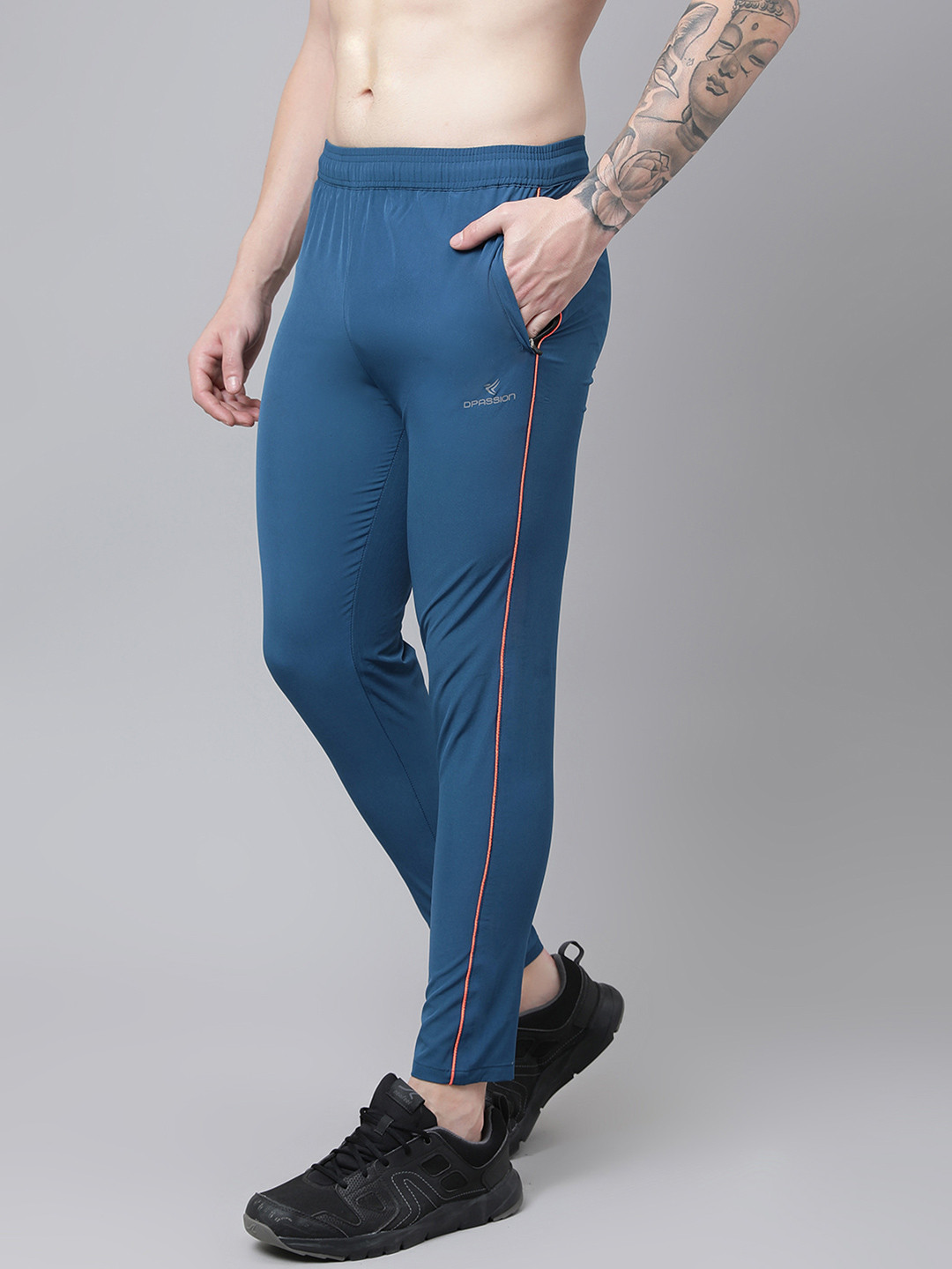 Dpassion Men Quick Dry Gym Training Track Pants Stretchable Workout Activewear