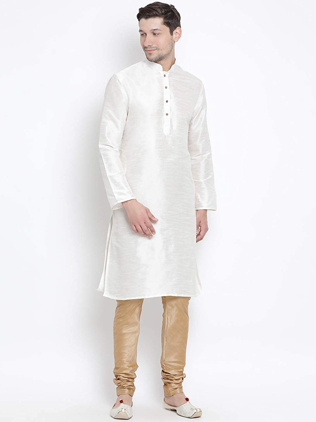 ROYAL KURTA Men Dupion Silk Kurta with Churidar