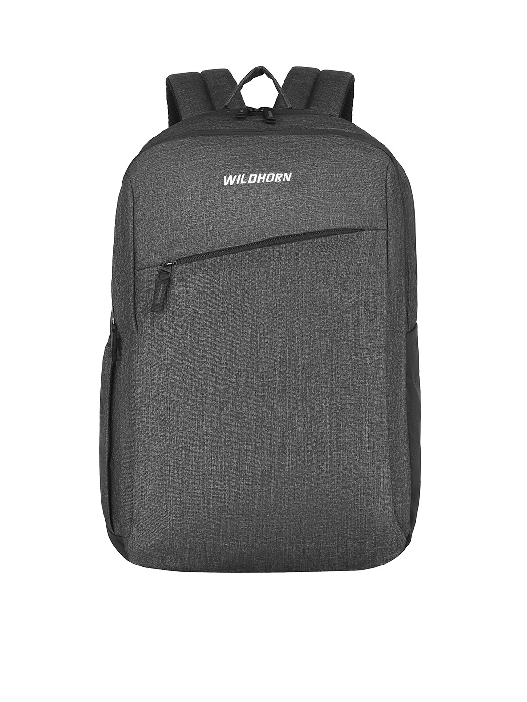 WildHorn Unisex Grey & Black 16 Inch Laptop Backpack