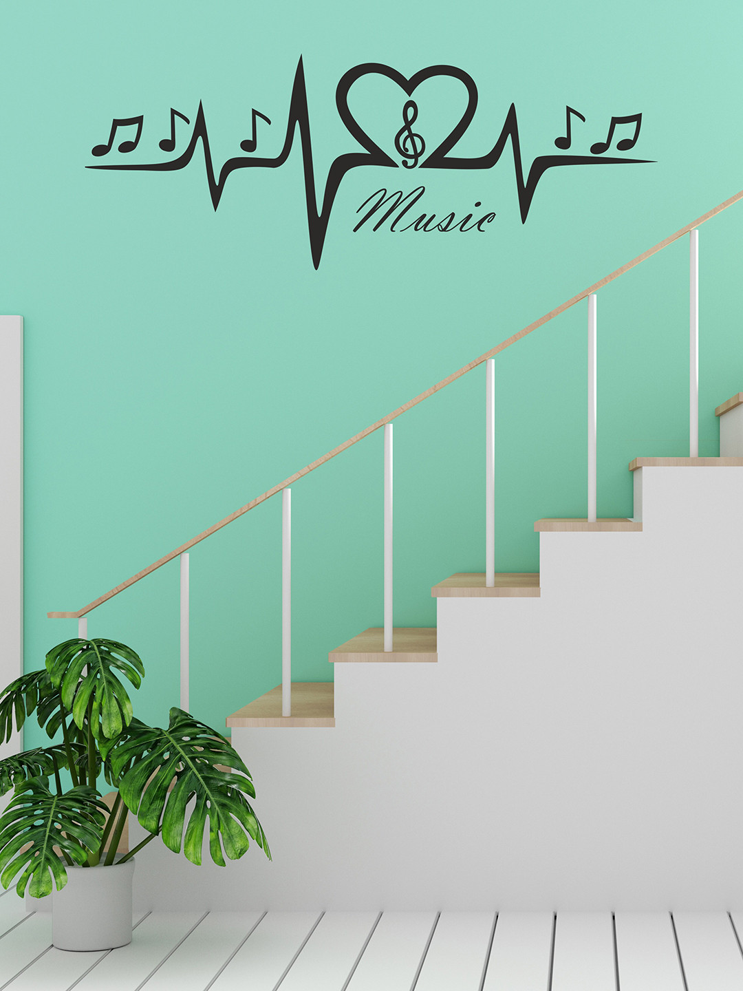 RANGOLI Kids Black Love Tune Wall Decals and Stickers