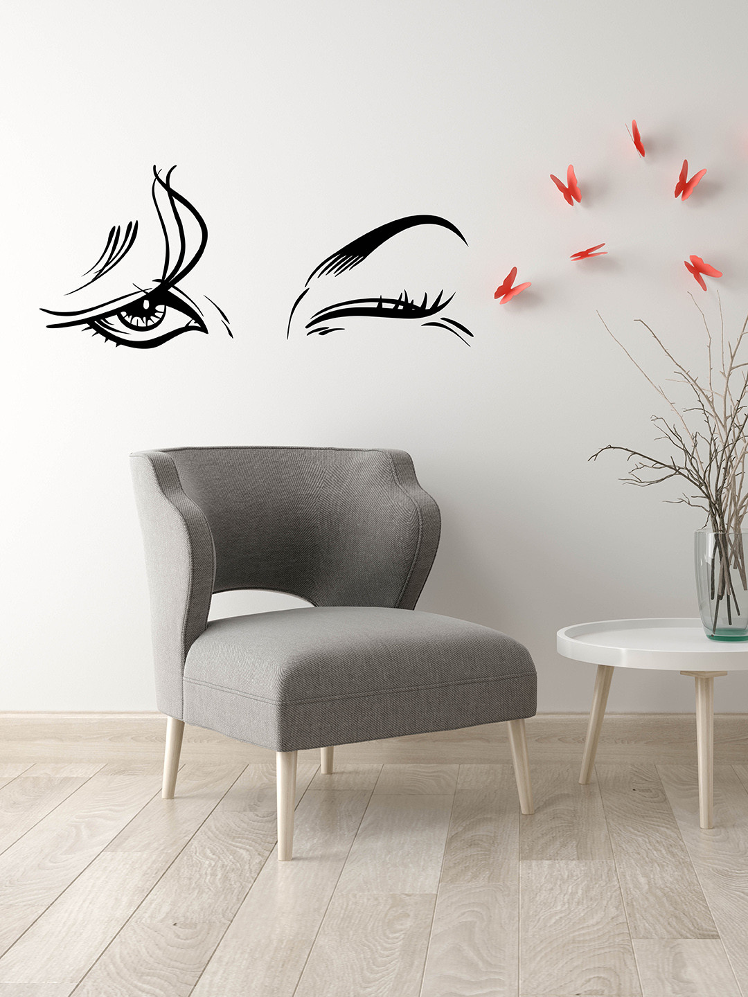 RANGOLI White & Black Printed Wall Sticker