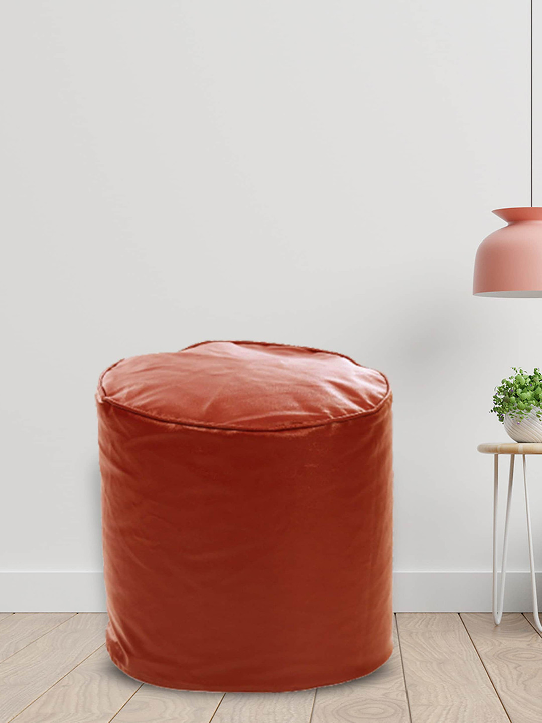 SHIRA 24 Tan Colored  Solid Round Bean Bag Cover