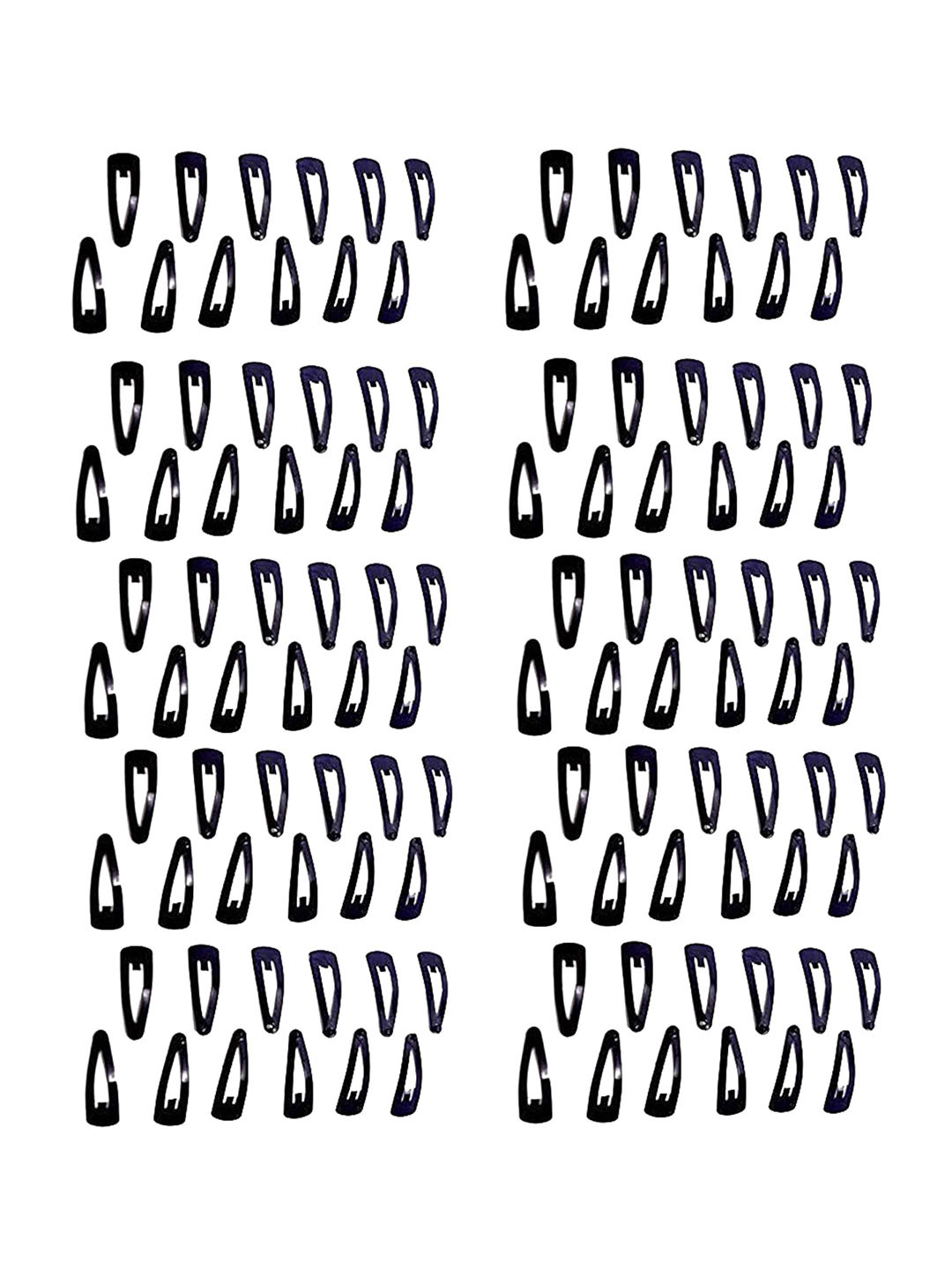 CHRONEX Set Of 24 Black Solid Small Size Hair Clips
