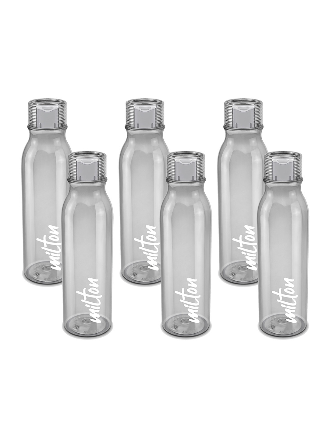 Milton Name Tag Grey Plastic Spill Proof 6 Piece Water Bottle - 1L