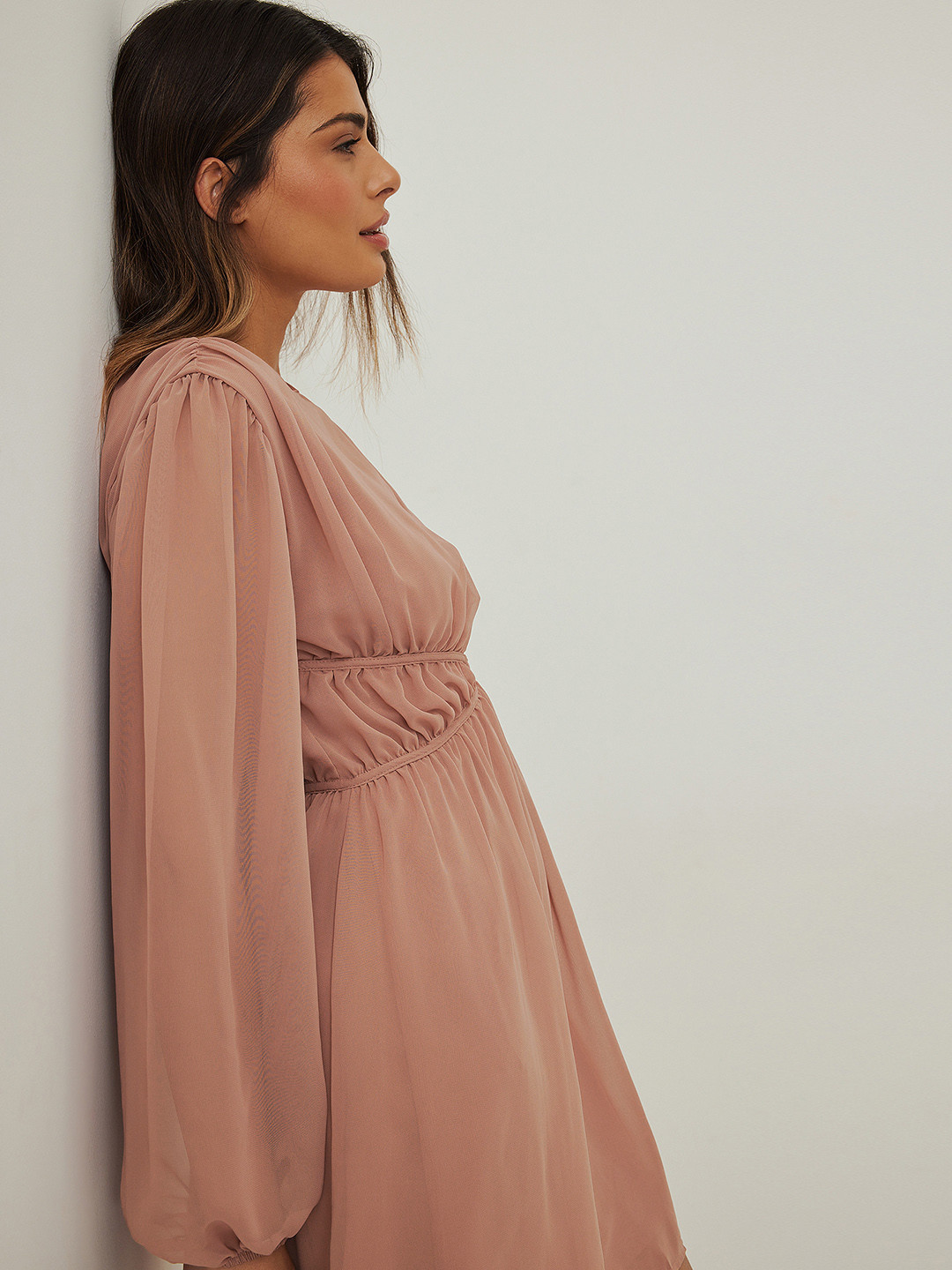 NA-KD Pink A-Line Cut-out Mini Dress