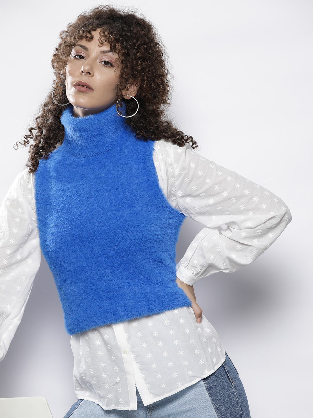 NA-KD Women Sweater Vest with Fuzzy Detail