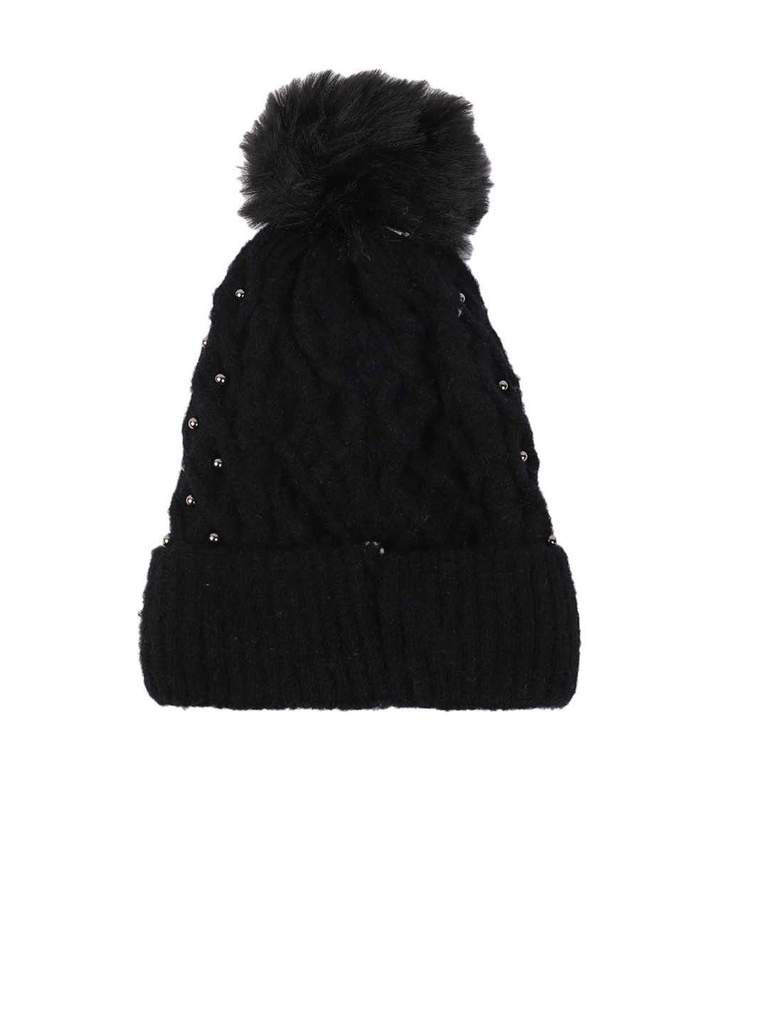 ELLIS Women Black Acrylic Caps