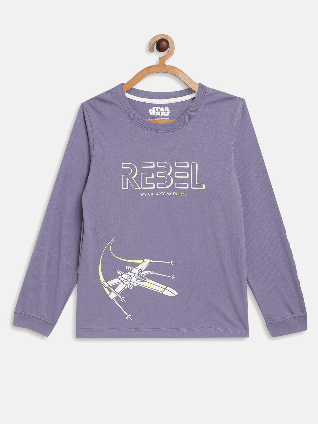 Octave Boys Purple Typography Printed T-shirt