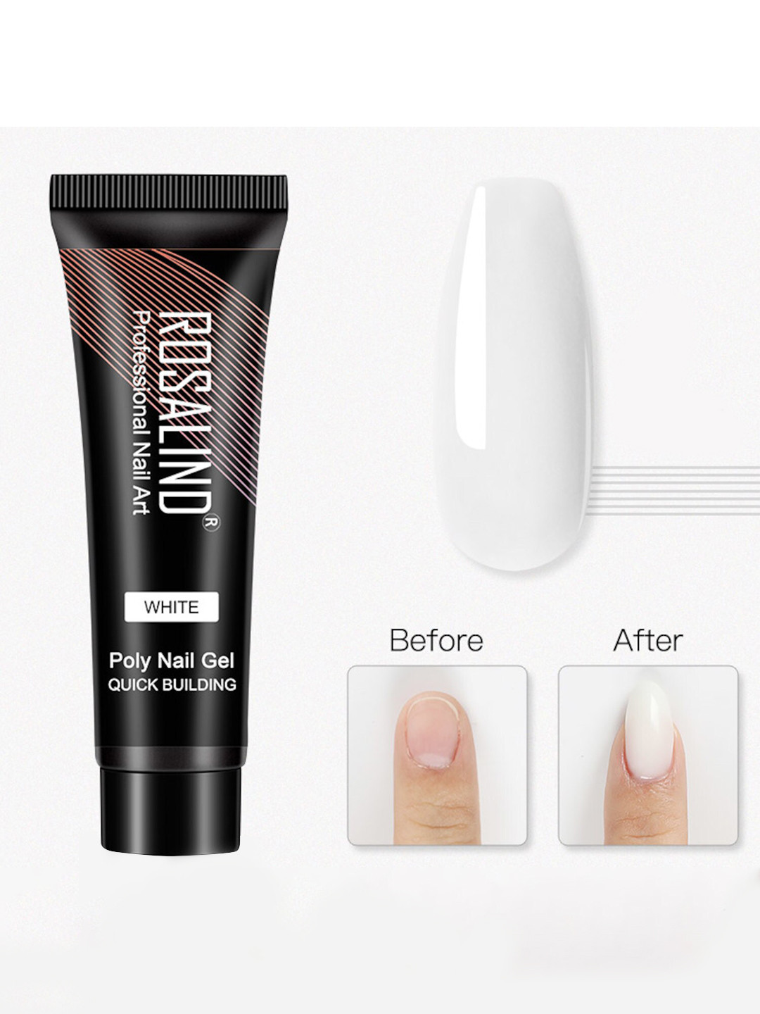 Poly Gel Quick Building Professional Nail Art Polish 15 ml - White 11