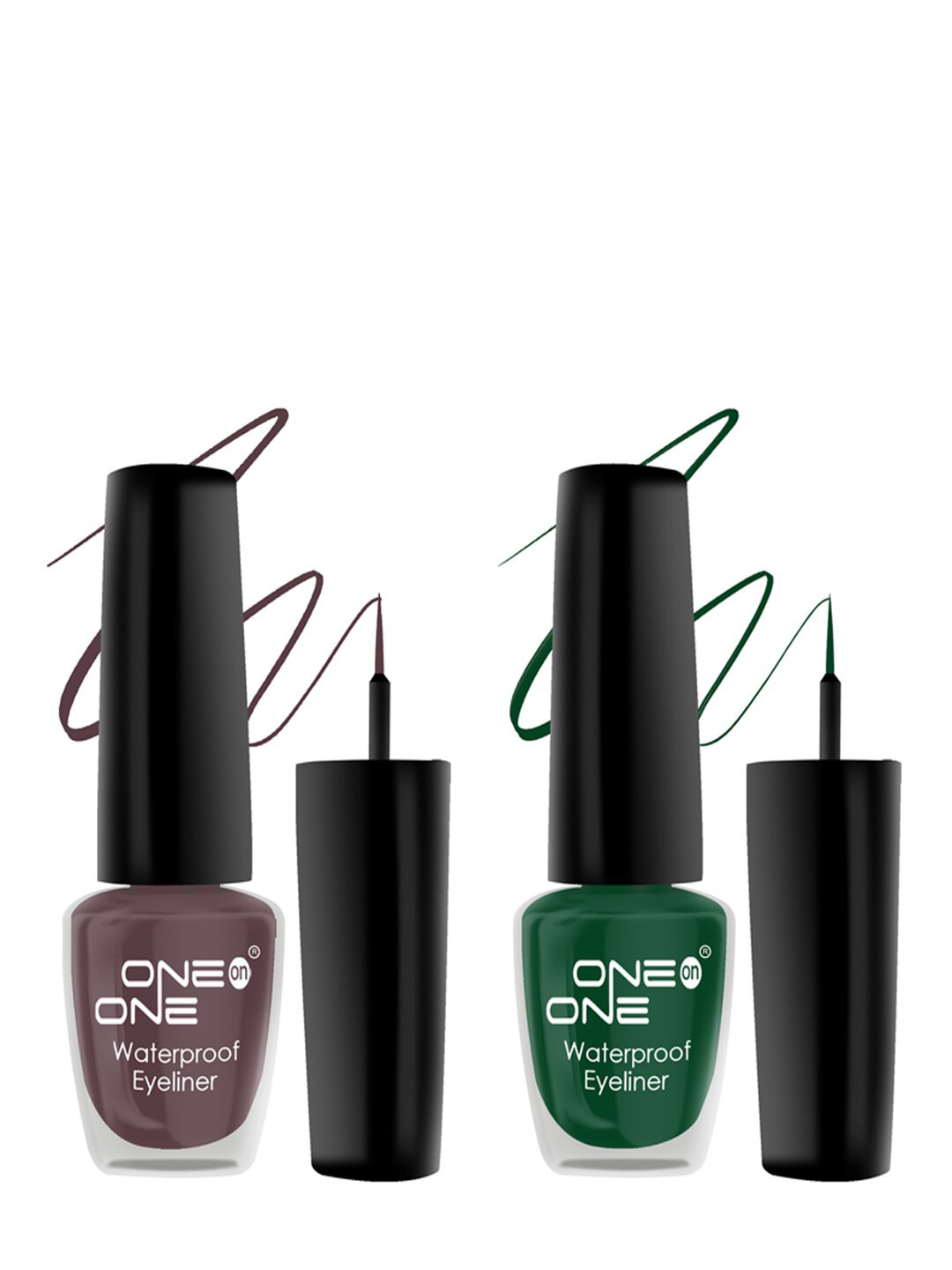 ONE on ONE Set of 2 Waterproof Long Lasting Smudge-Proof Eyeliner - 5 ml each