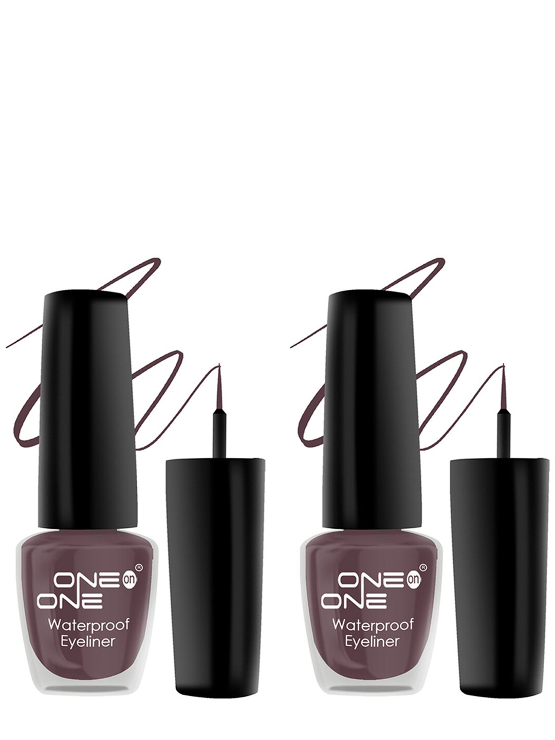 ONE on ONE Set of 2 Waterproof Long Lasting Smudge-Proof Eyeliner 5 ml each - Brown