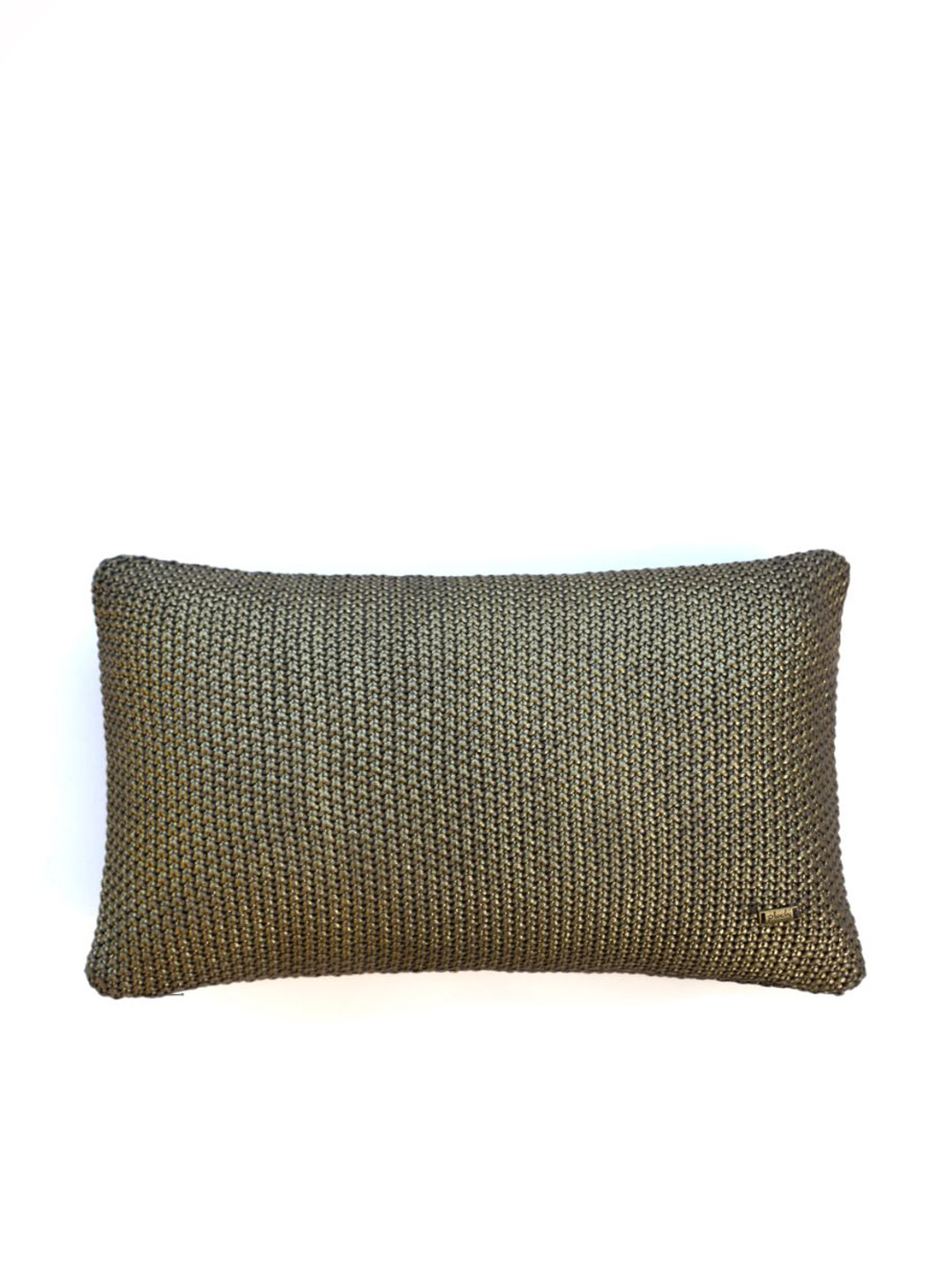 Pluchi Gold-Toned Rectangle Pure Cotton Knitted Cushion Cover