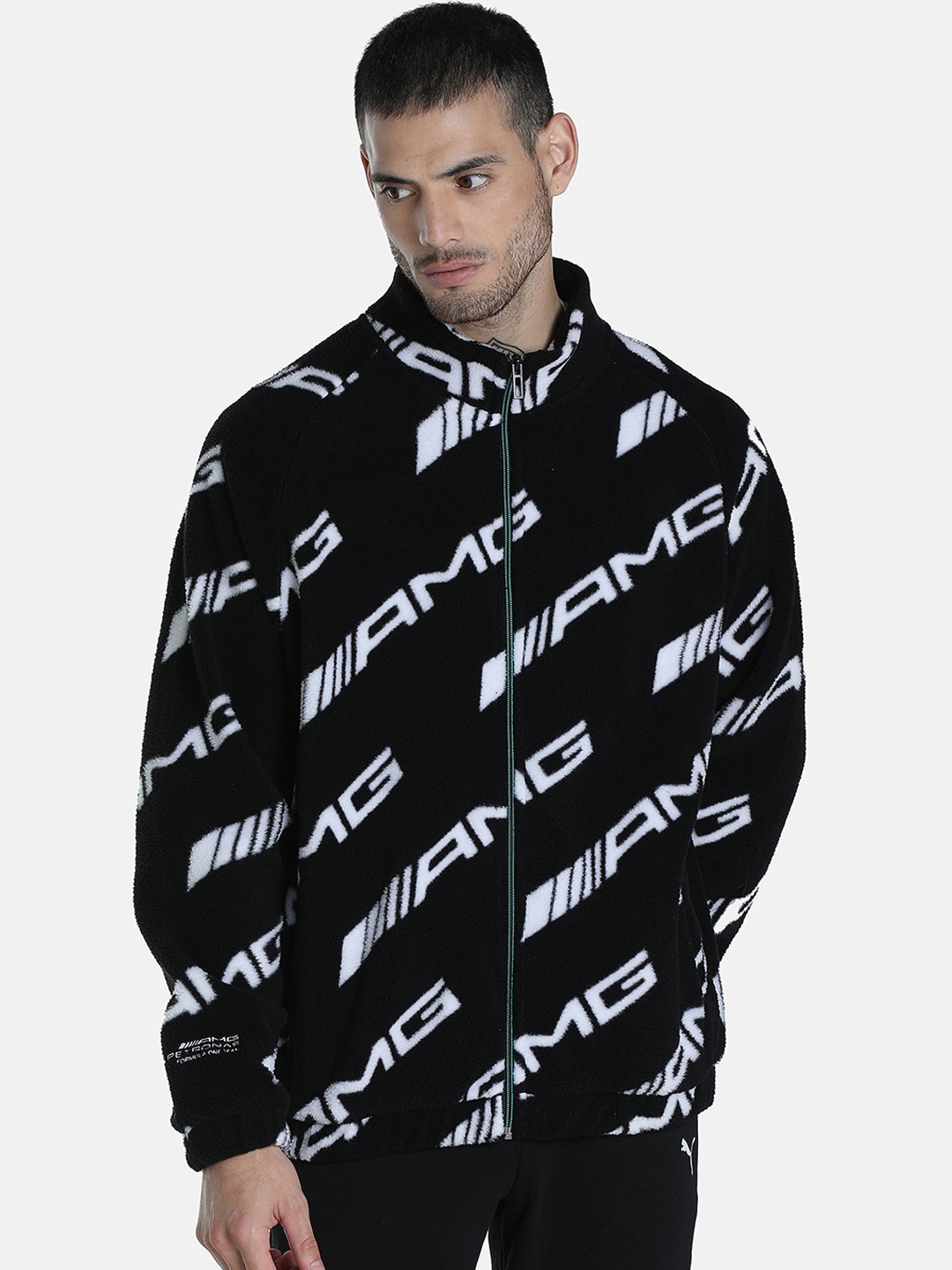 Black pyramid men's colorblocked track jacket sale