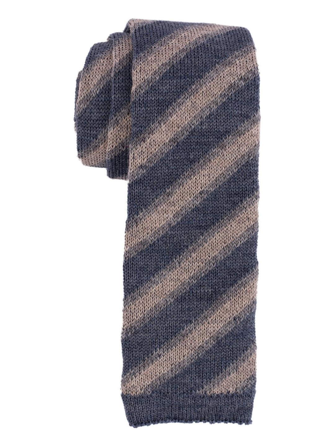 The Tie Hub Men Italian Woolen Blue Necktie
