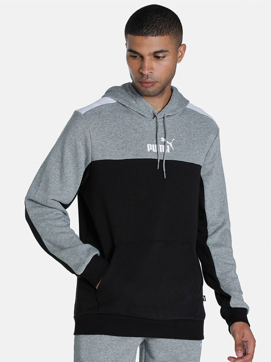 Puma Men Essential+ Block Regular Fit Sweatshirt
