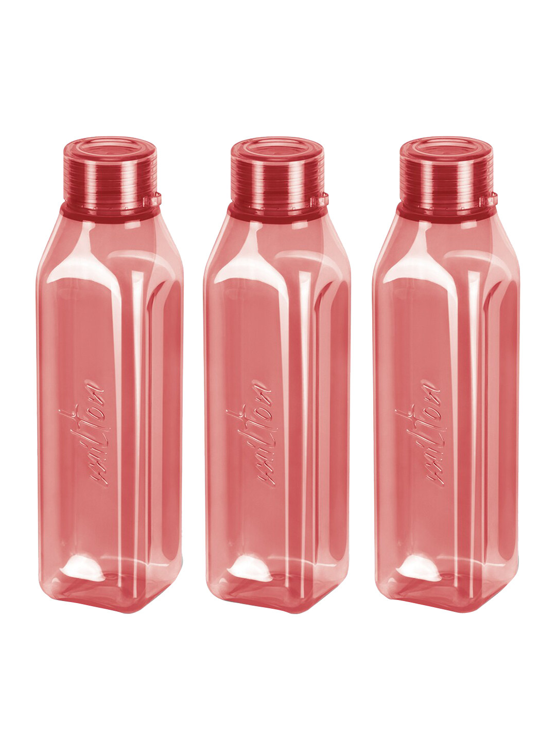 Milton Prime Burgundy Plastic Spill Proof 3 Piece Water Bottle - 1L