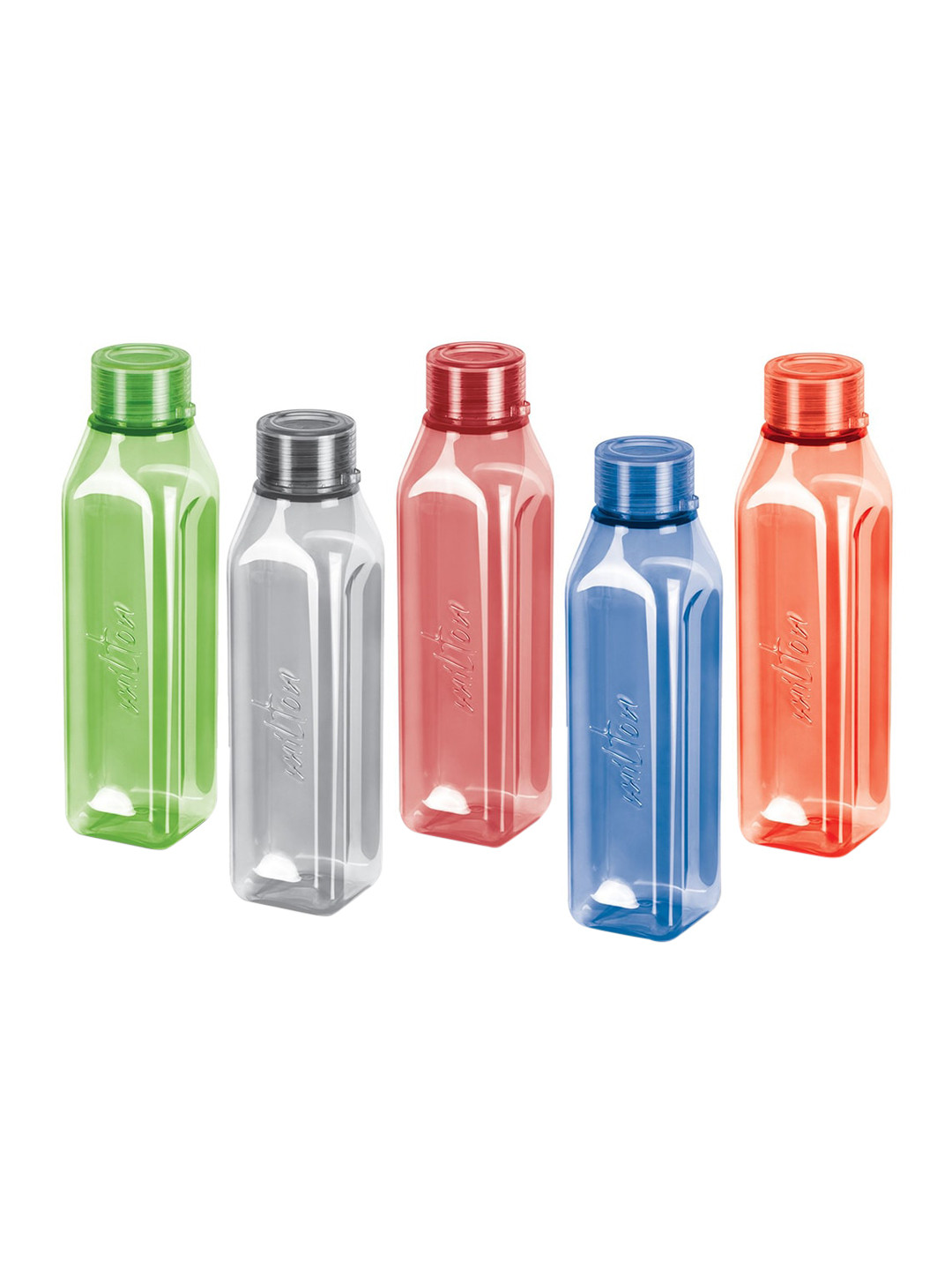 Milton Prime Assorted Plastic Spill Proof 5 Piece Water Bottle - 1L
