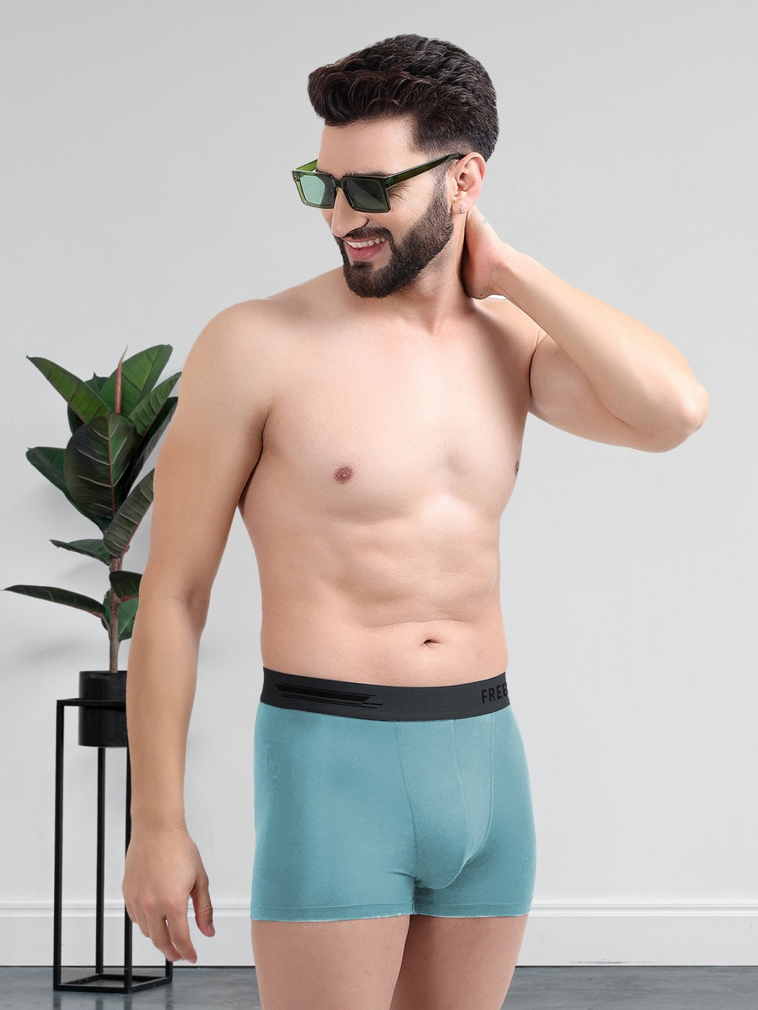FREECULTR Men Blue Solid Trunk
