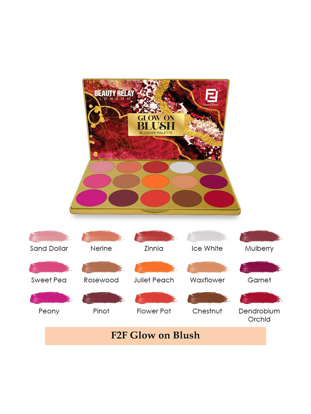 BeautyRelay London Face 2 Face Glow On Blush Blusher Palette