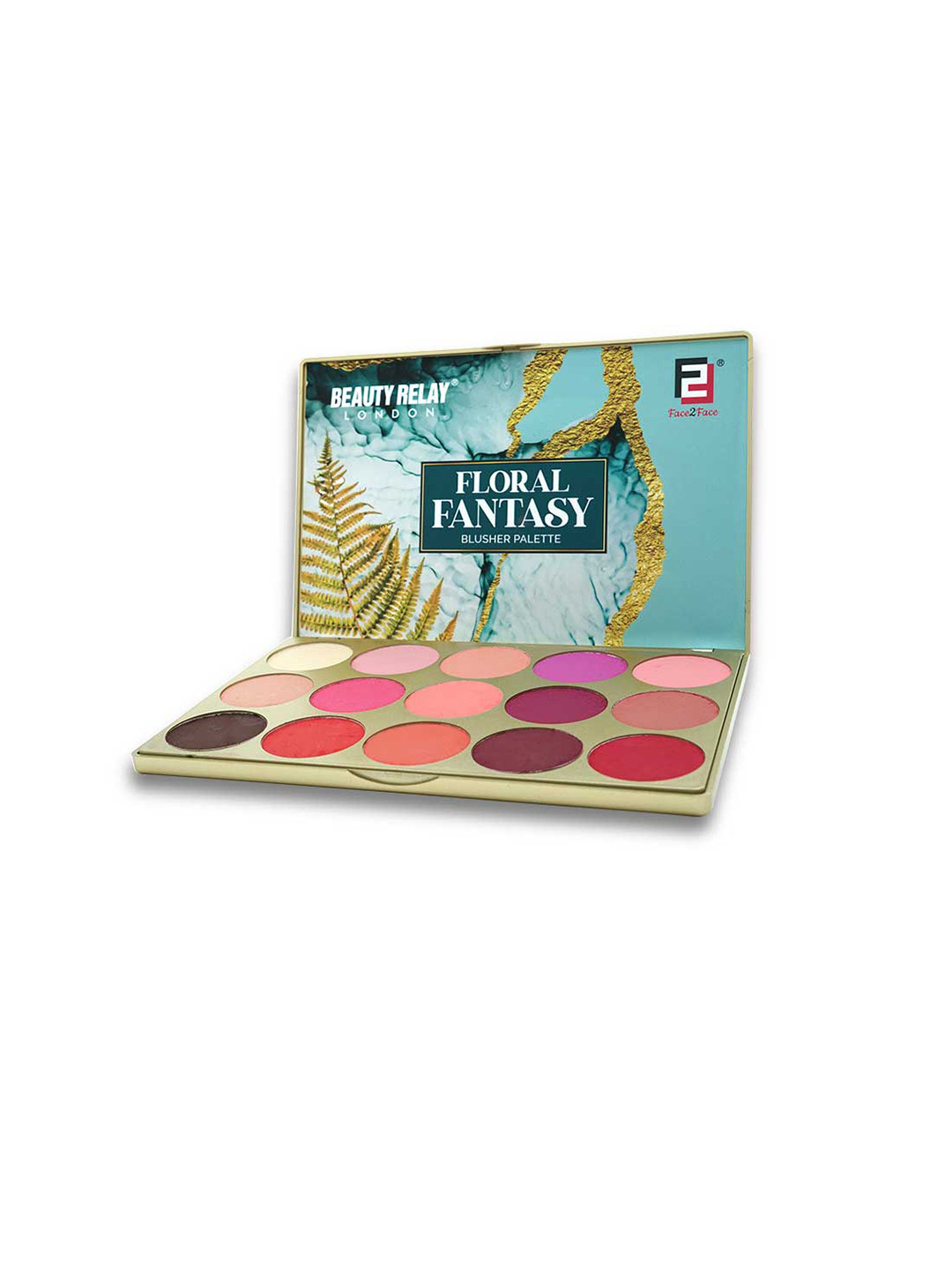 BeautyRelay London Face 2 Face Floral Fantasy Blusher Palette With 15 Shades