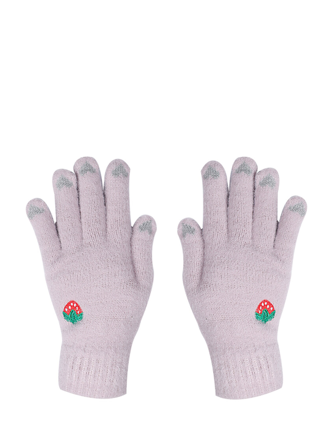 LOOM LEGACY Women Mauve-Coloured Printed Winter Gloves