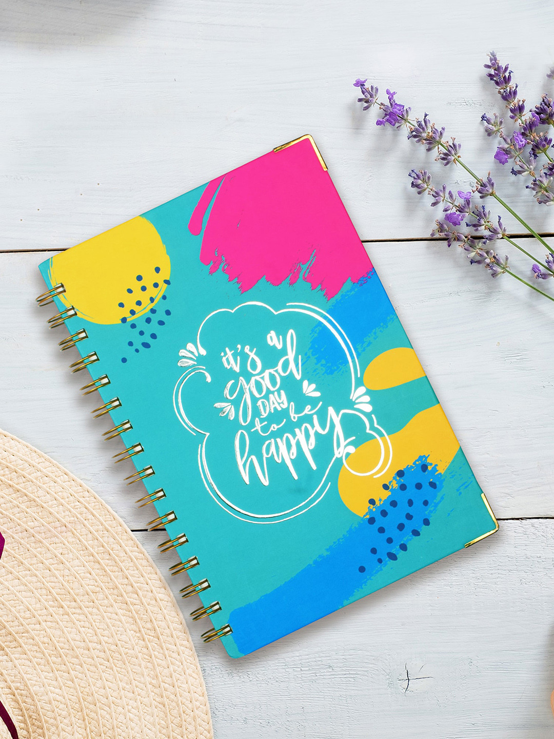 Doodle Blue & Pink Printed A5 Daily Planner Notebook