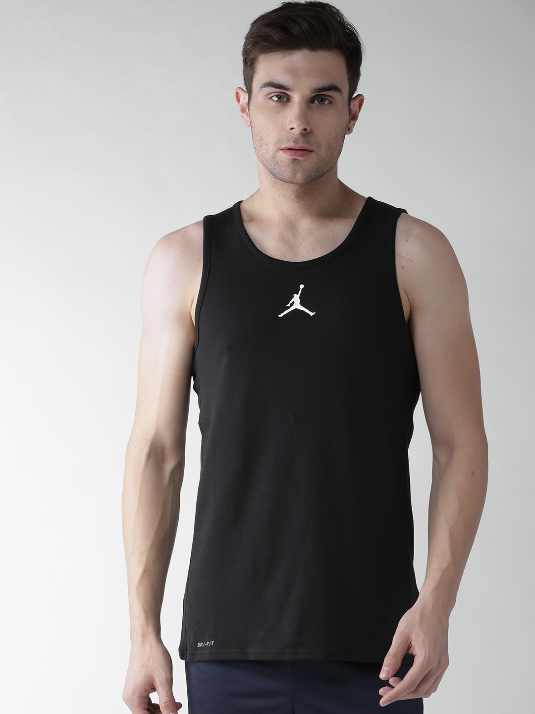 Buy Nike Jordan Rise Men Black Solid RISE DRI FIT Basketball Tank