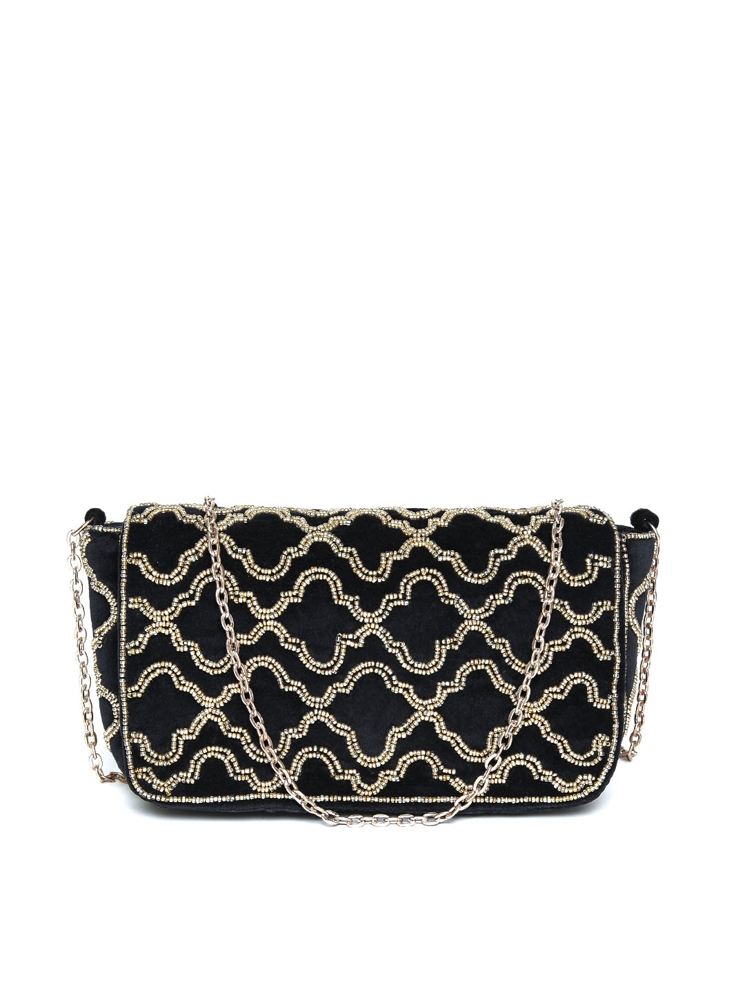 Buy Accessorize Navy Embellished Clutch with Chain Strap Clutches for Women 1995098 Myntra