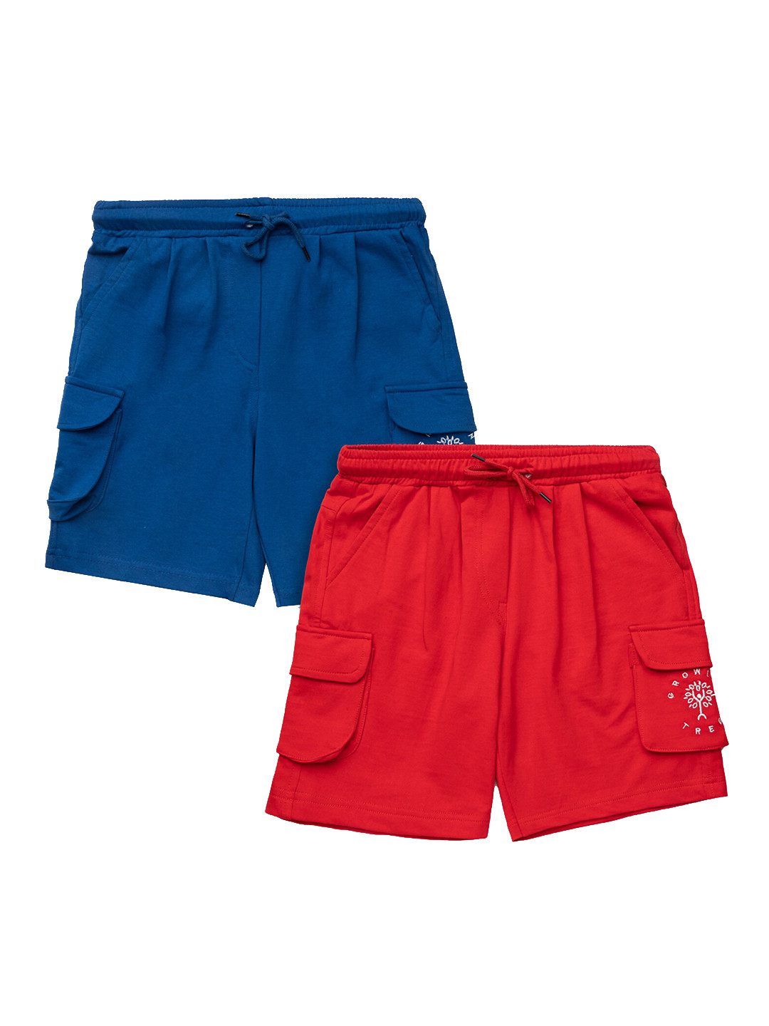 Growing Tree Kids Set Of 2 Outdoor Antimicrobial Technology Organic Cotton Shorts