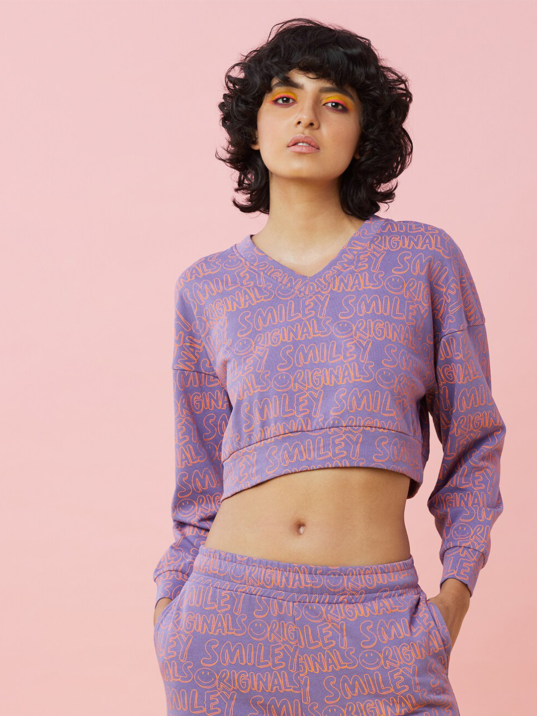 ONLY Women Printed ONLSMILEY Sweatshirt