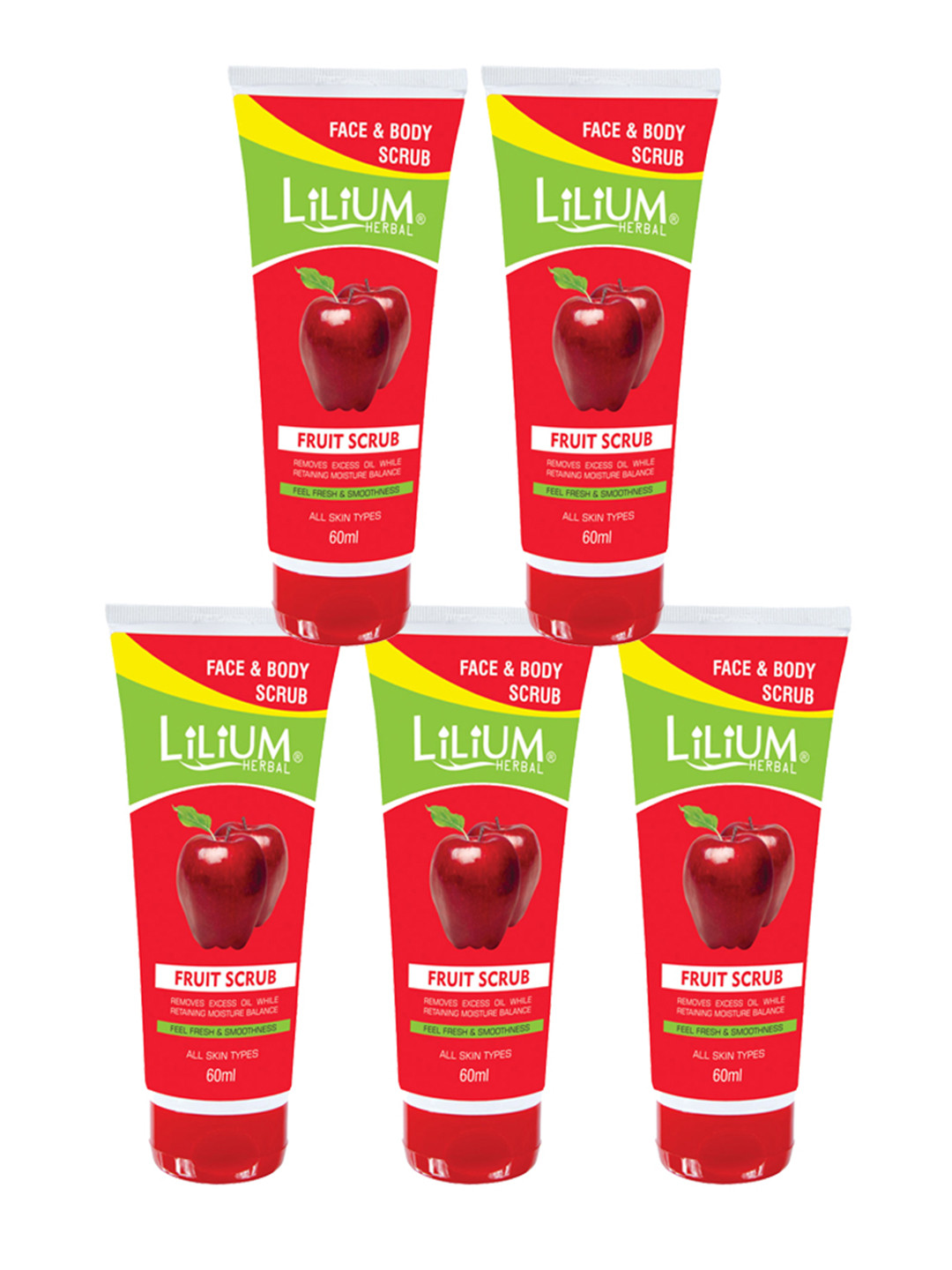 Lilium Set Of 5 Fruit Brightening & Revitalizing Face Scrub