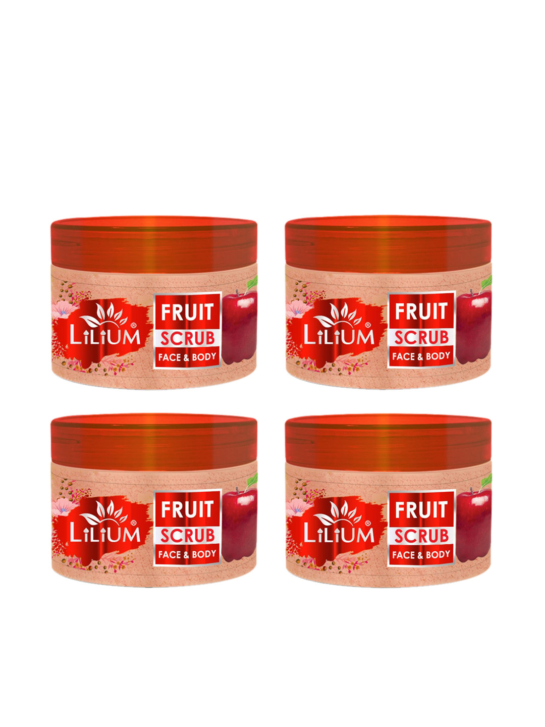 Lilium Set Of 4 Fruit Brightening & Revitalizing Face Scrub