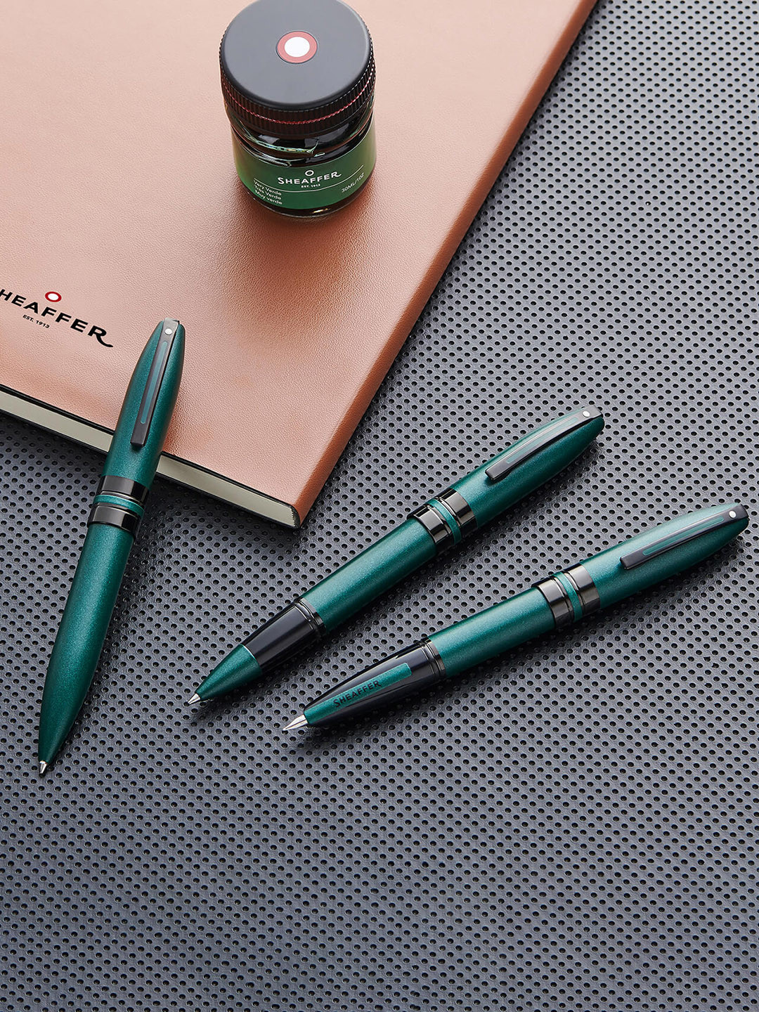 Sheaffer Green With Black Trim E9109 ICON Ballpoint Pen