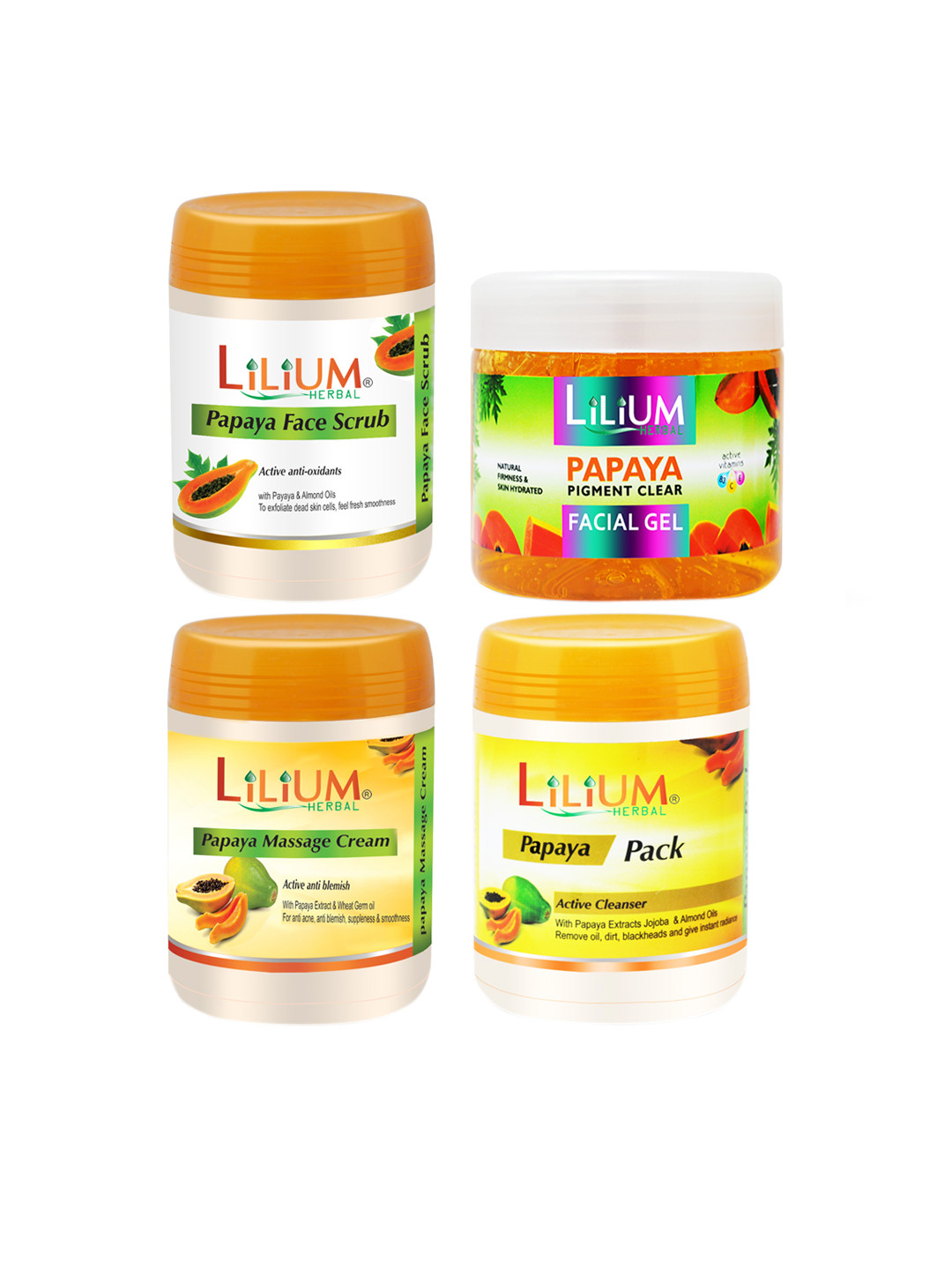Lilium Anti-Oxidants Papaya Facial Kit With Papaya Cleansing Milk