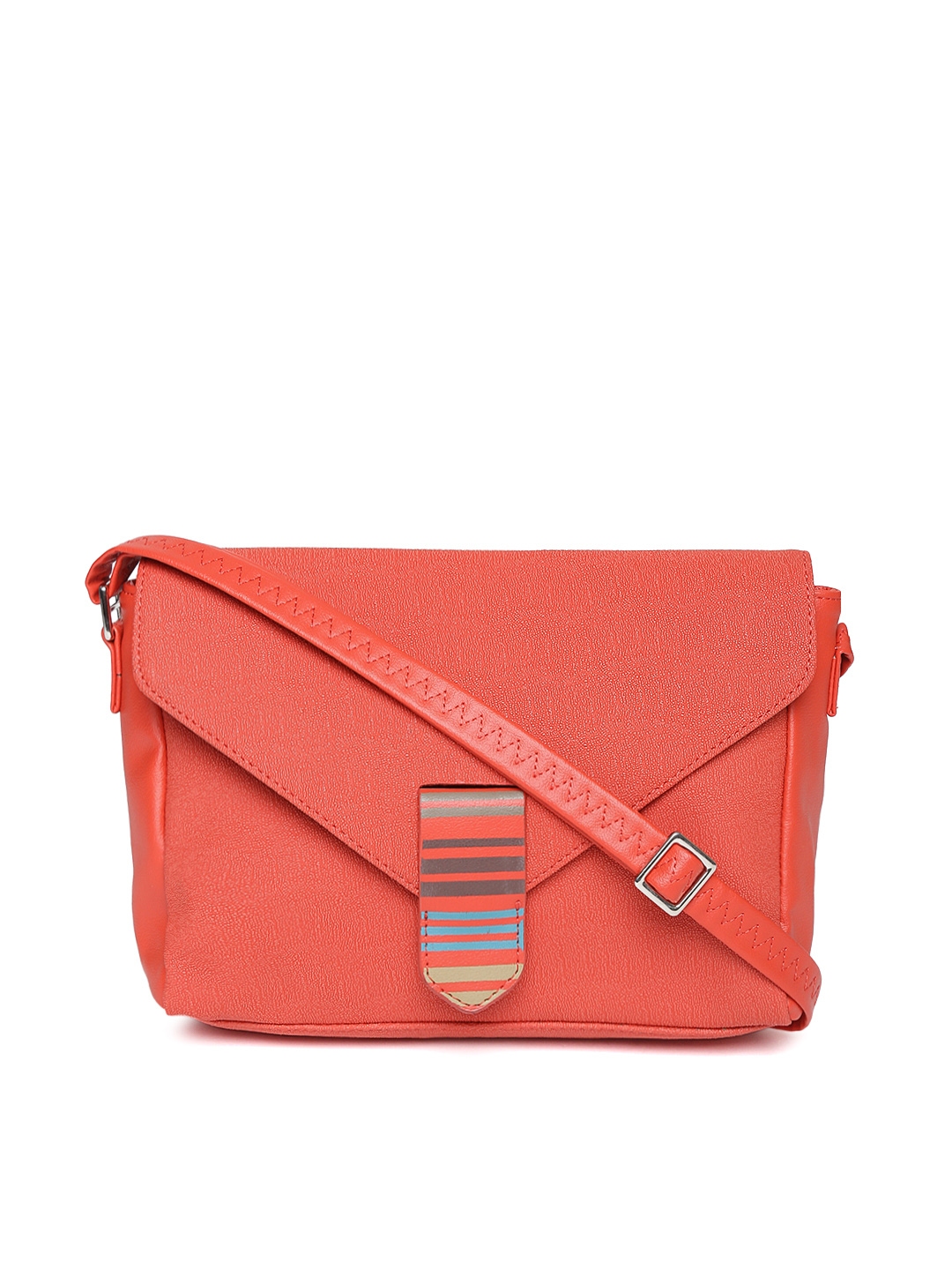Buy Baggit Coral Red Solid Sling Bag Handbags for Women 1996007