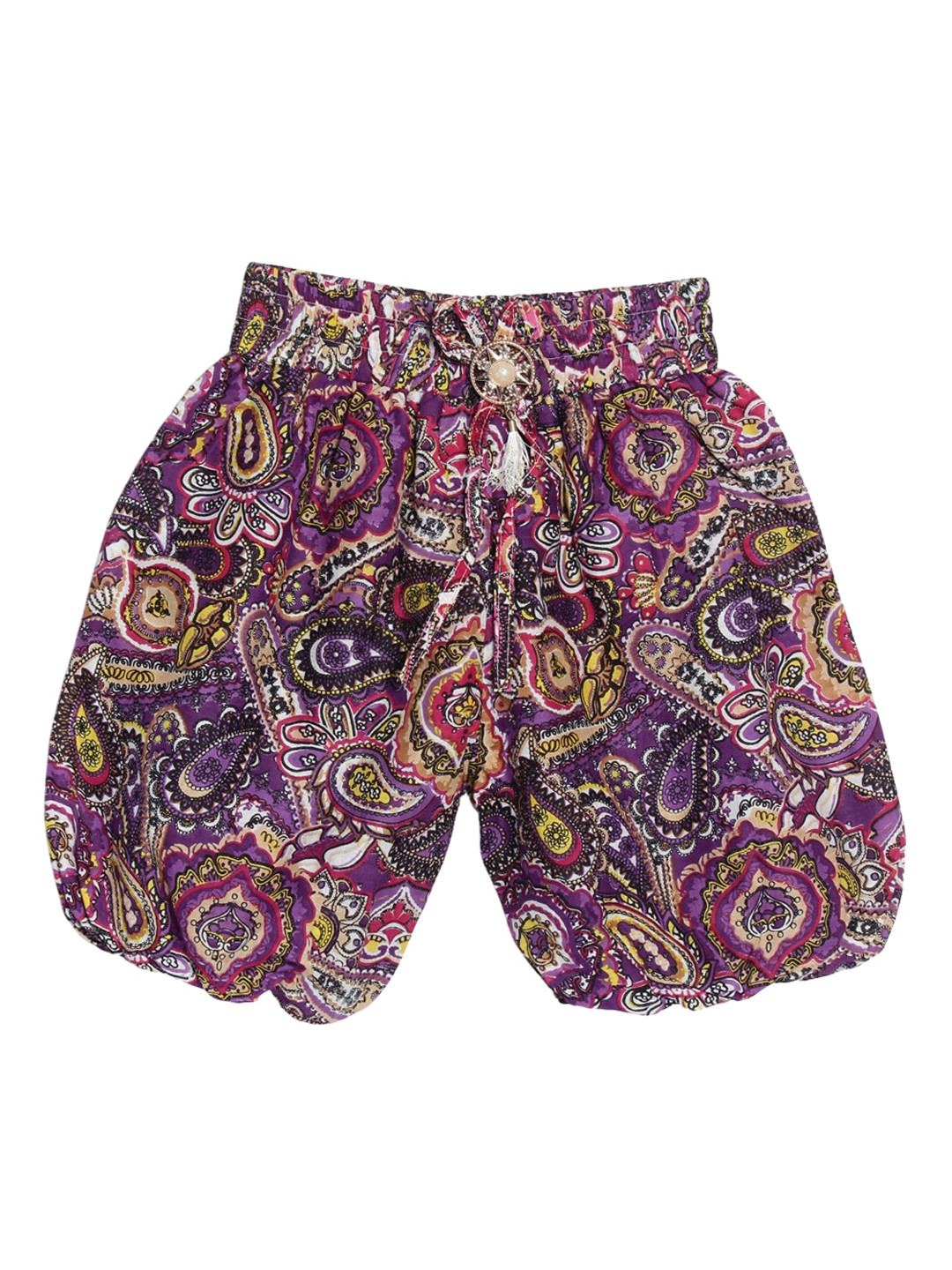 SWEET ANGEL Girls Floral Printed Loose Fit Shorts