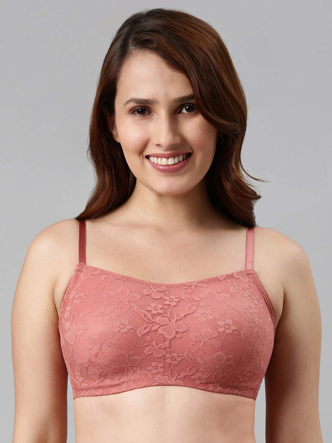 Enamor Non Padded Non-Wired Full Coverage Pretty Back Styling with Lace Detailing Bralette