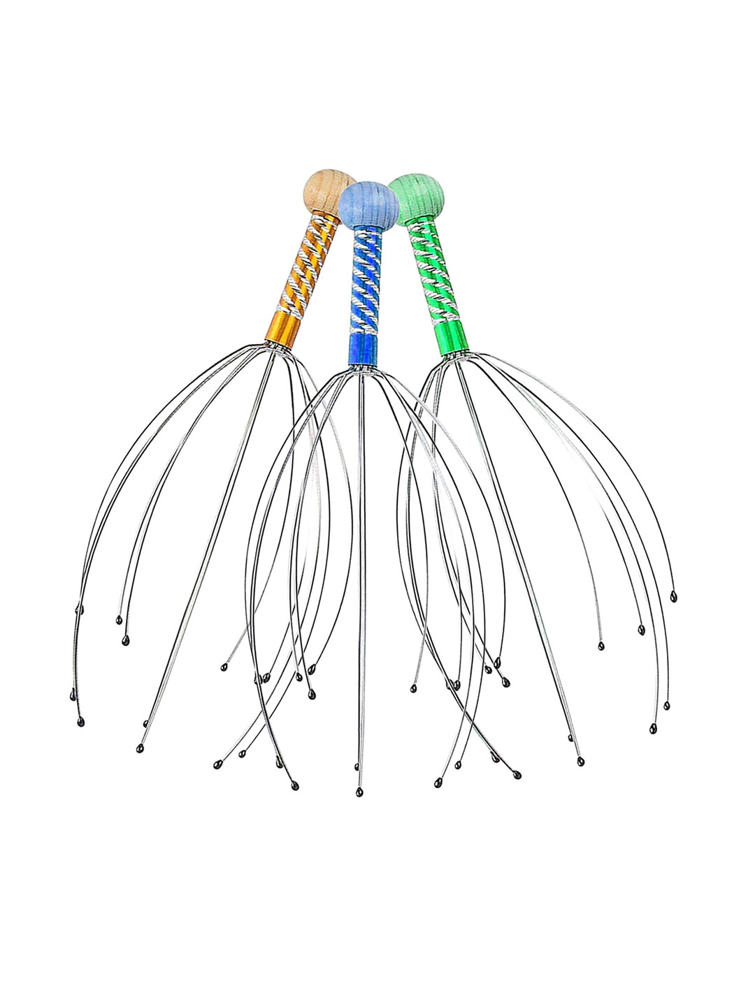 ZURU BUNCH Pack of 3 De-Stress Head Scalp Massager - Promotes Hair Growth & Improves Blood Circulation