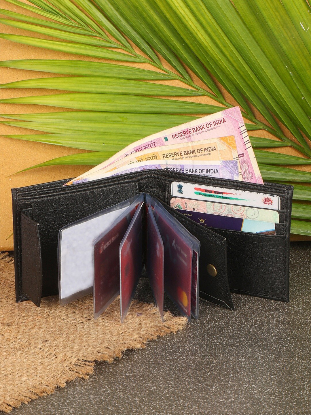 ZEVORA Men Leather Two Fold Wallet