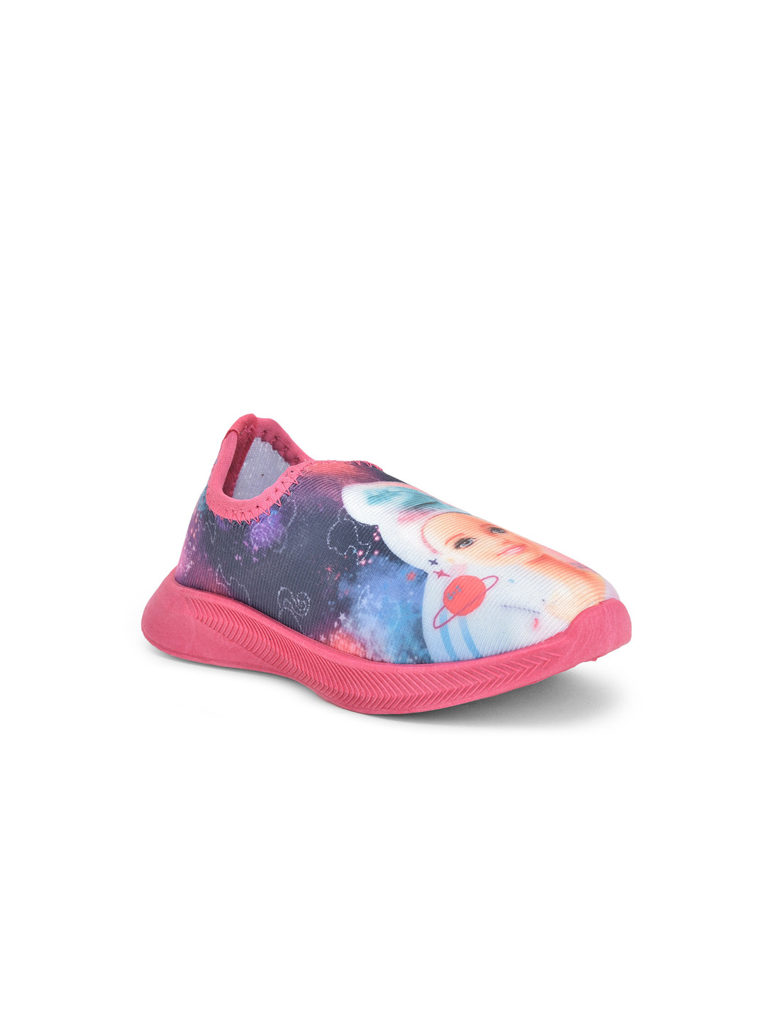 toothless Girls Pink Barbie Printed Slip-On Sneakers