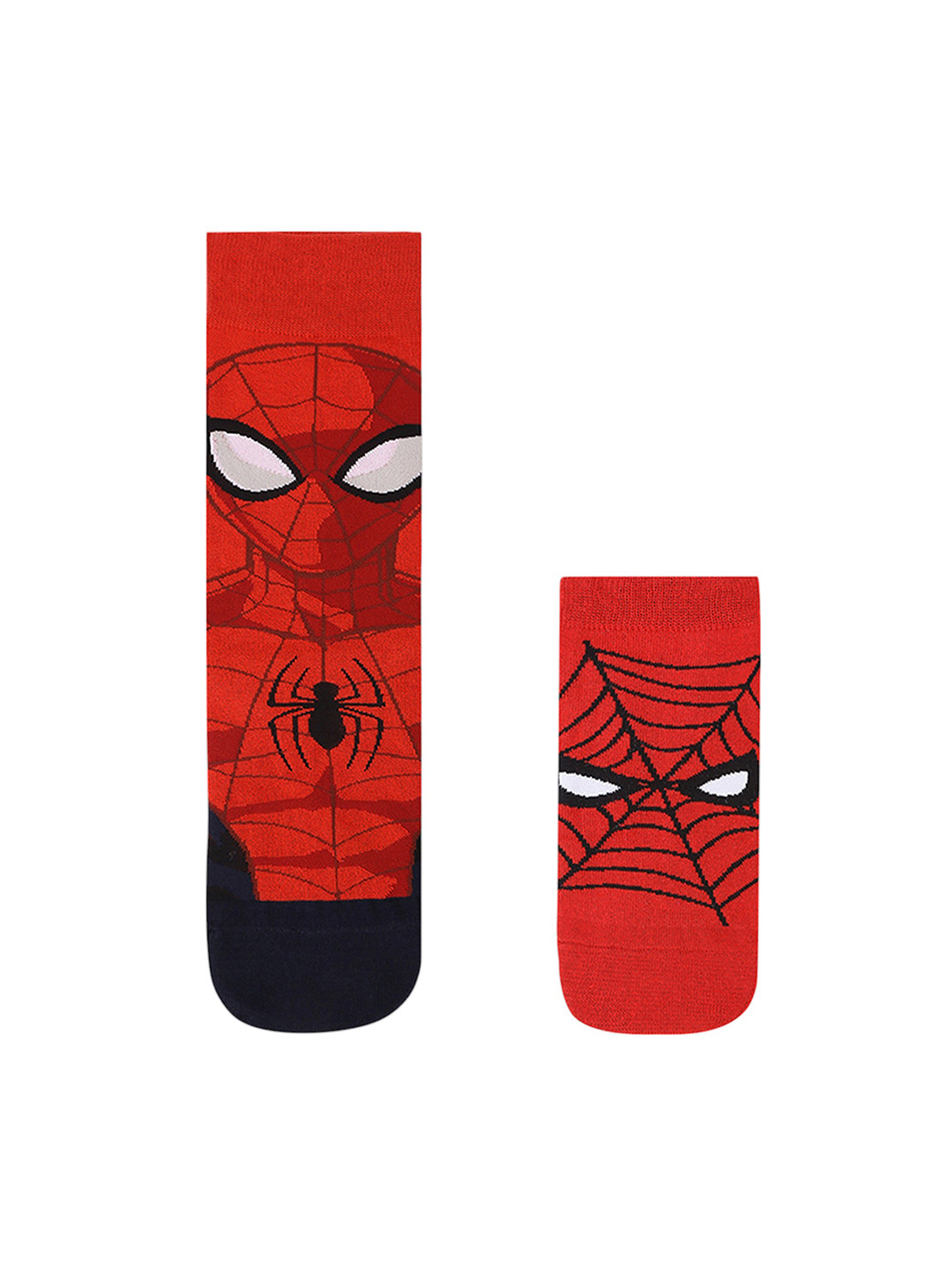 Balenzia x Marvel Men Pack Of 2 Spider-Man Patterned Ankle & Calf Length Socks
