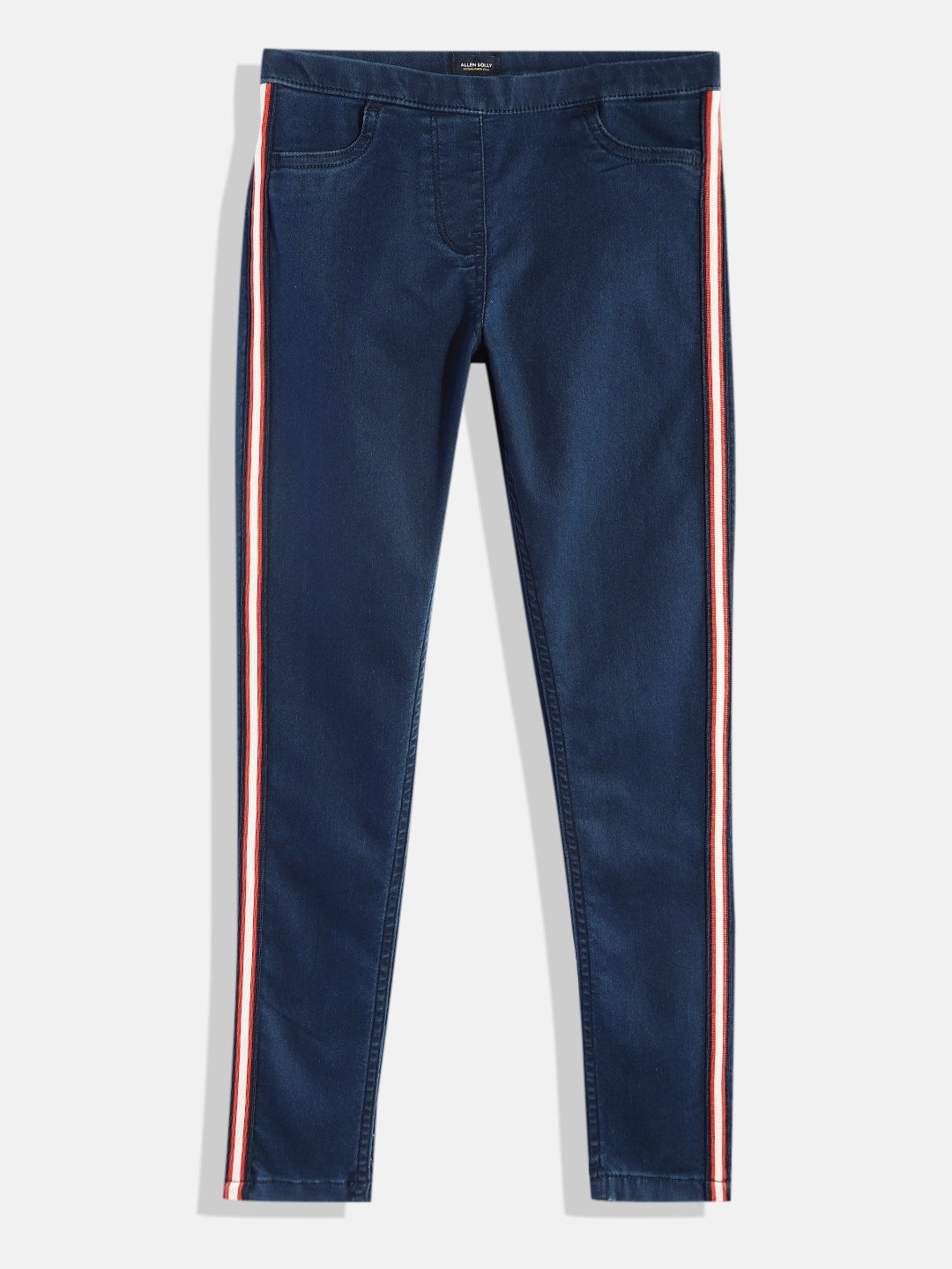 Buy Allen Solly Junior Girls Jegging Fit Side Striped Jeggings Jeggings for Girls 19976070 Myntra